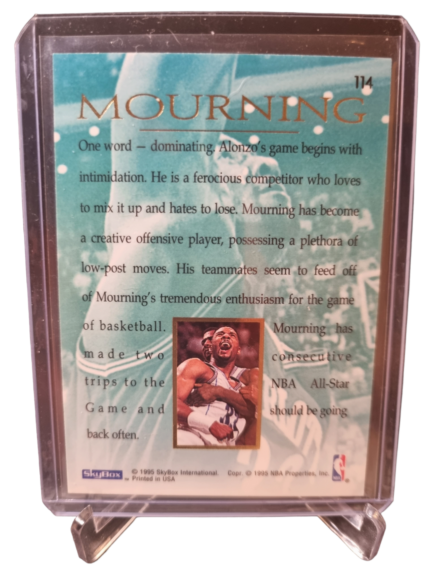 1995 Skybox #114 Alonzo Mourning Masters