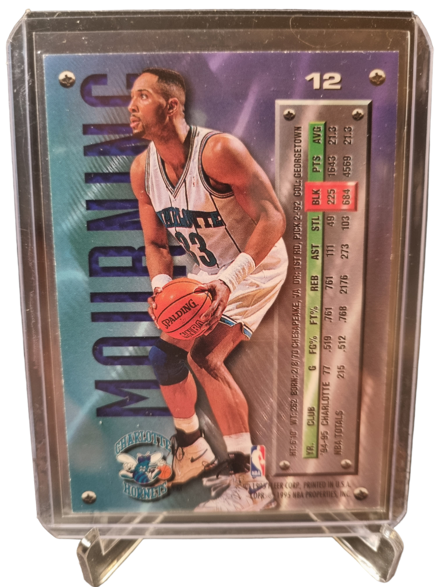 1995 Fleer Metal #12 Alonzo Mourning