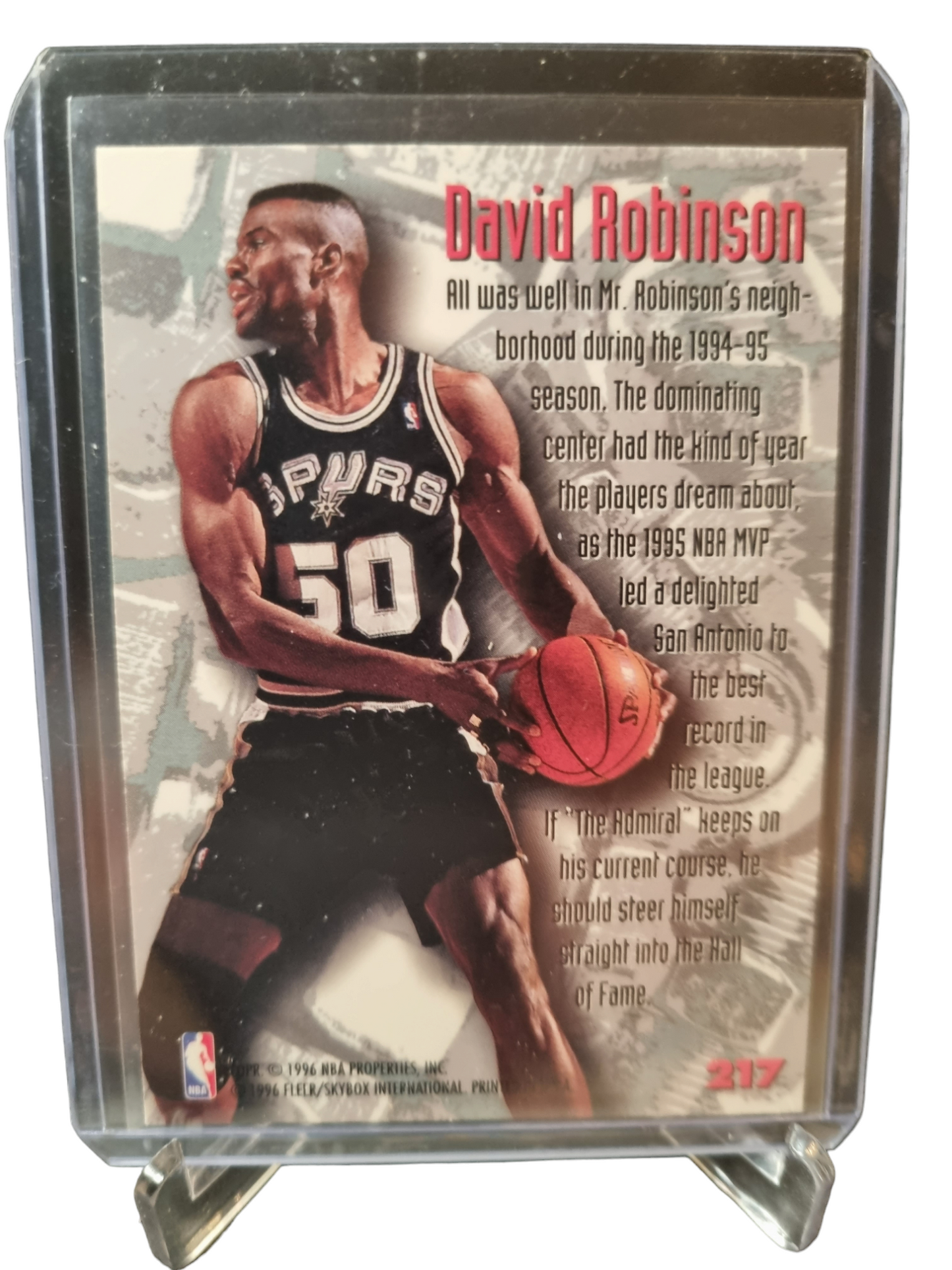 1995-96 Fleer Metal #217 David Robinson Nuts and Bolts