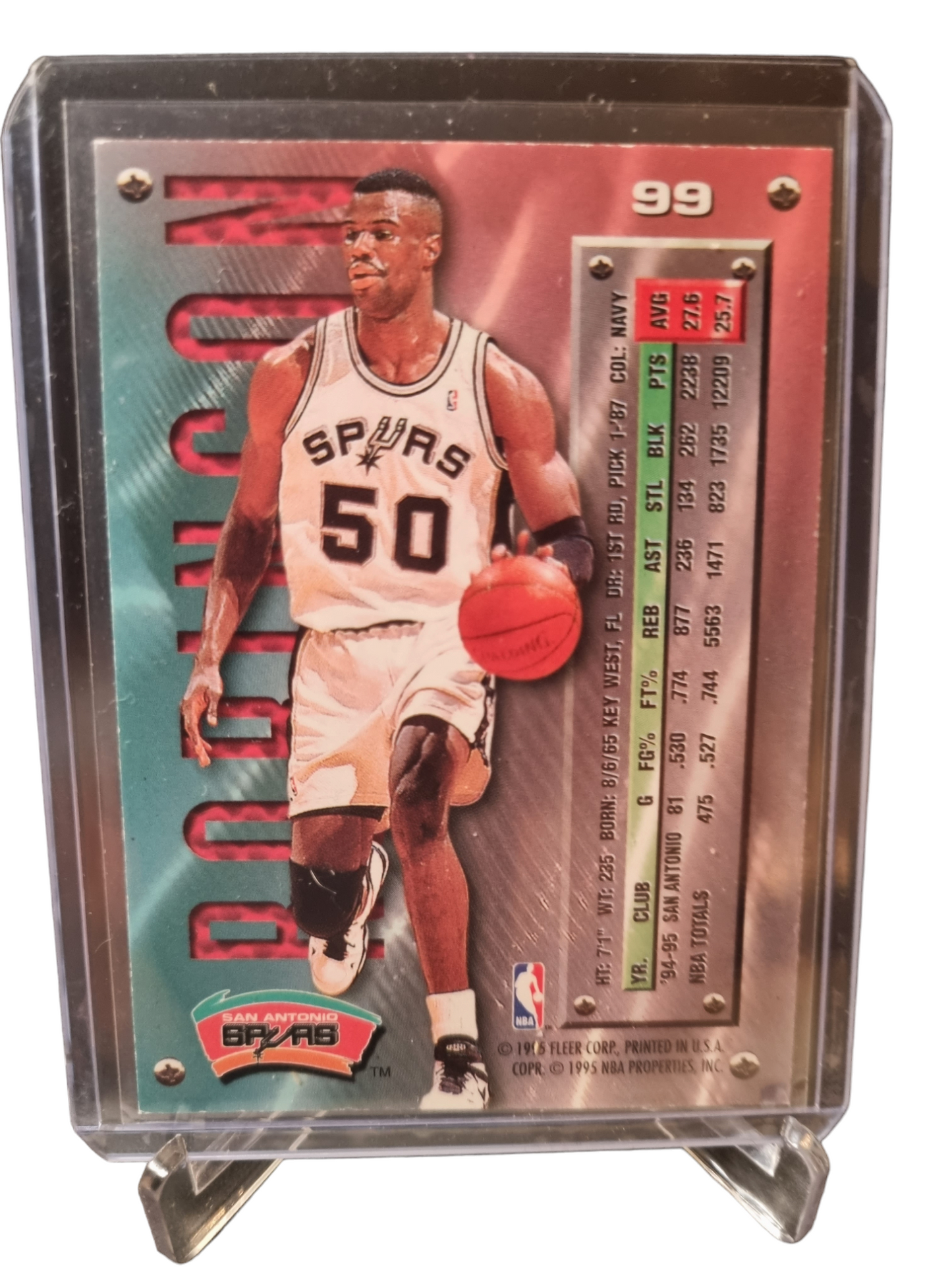 1995-96 Fleer Metal #99 David Robinson