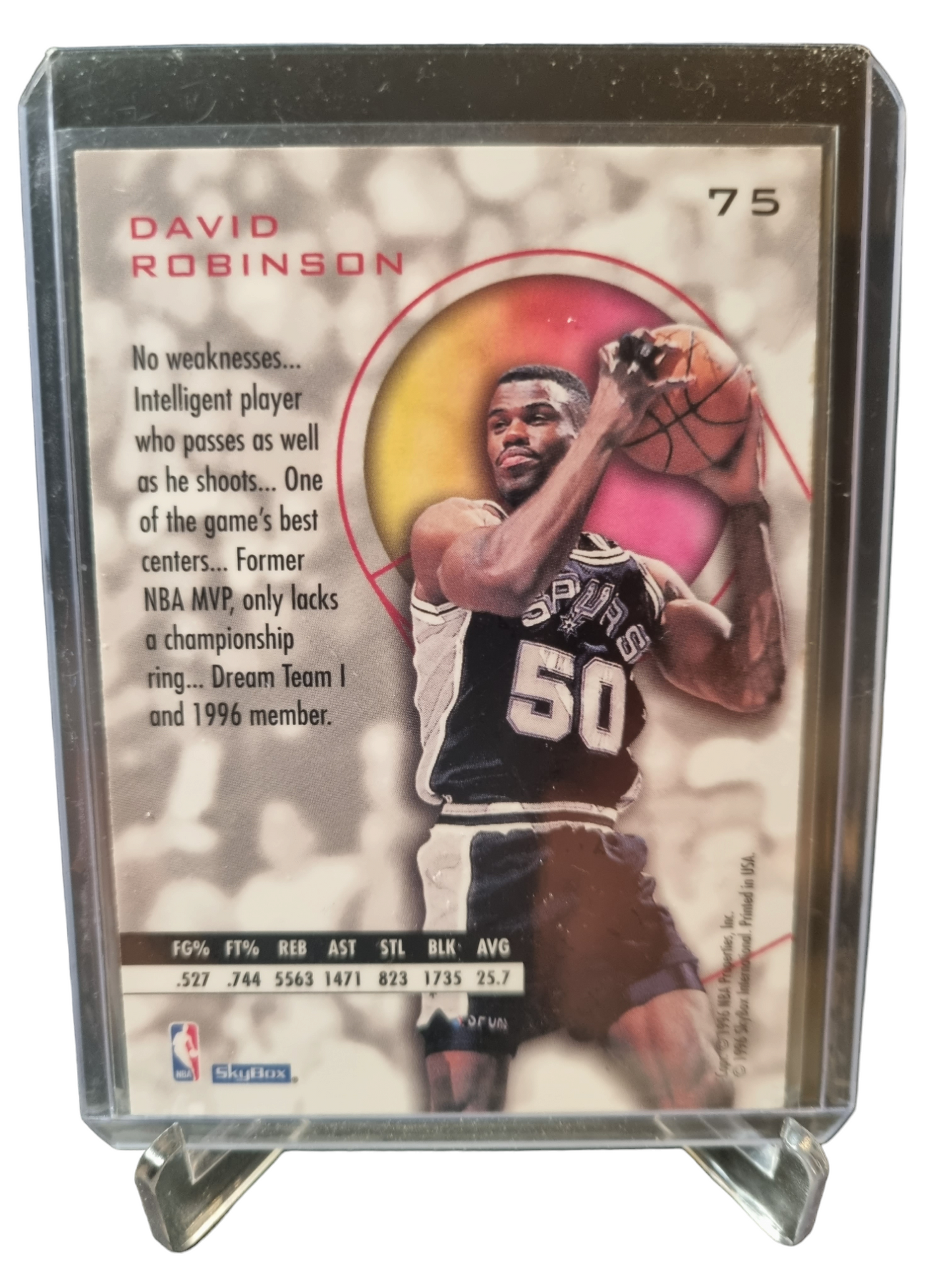 1996 Skybox #75 David Robinson Blue Border EXL