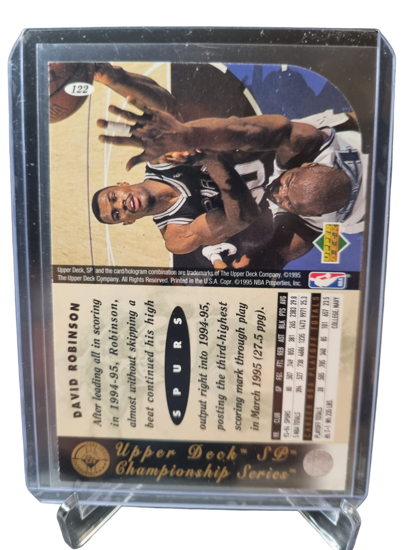 1995 Upper Deck #122 David Robinson SP Die Cut