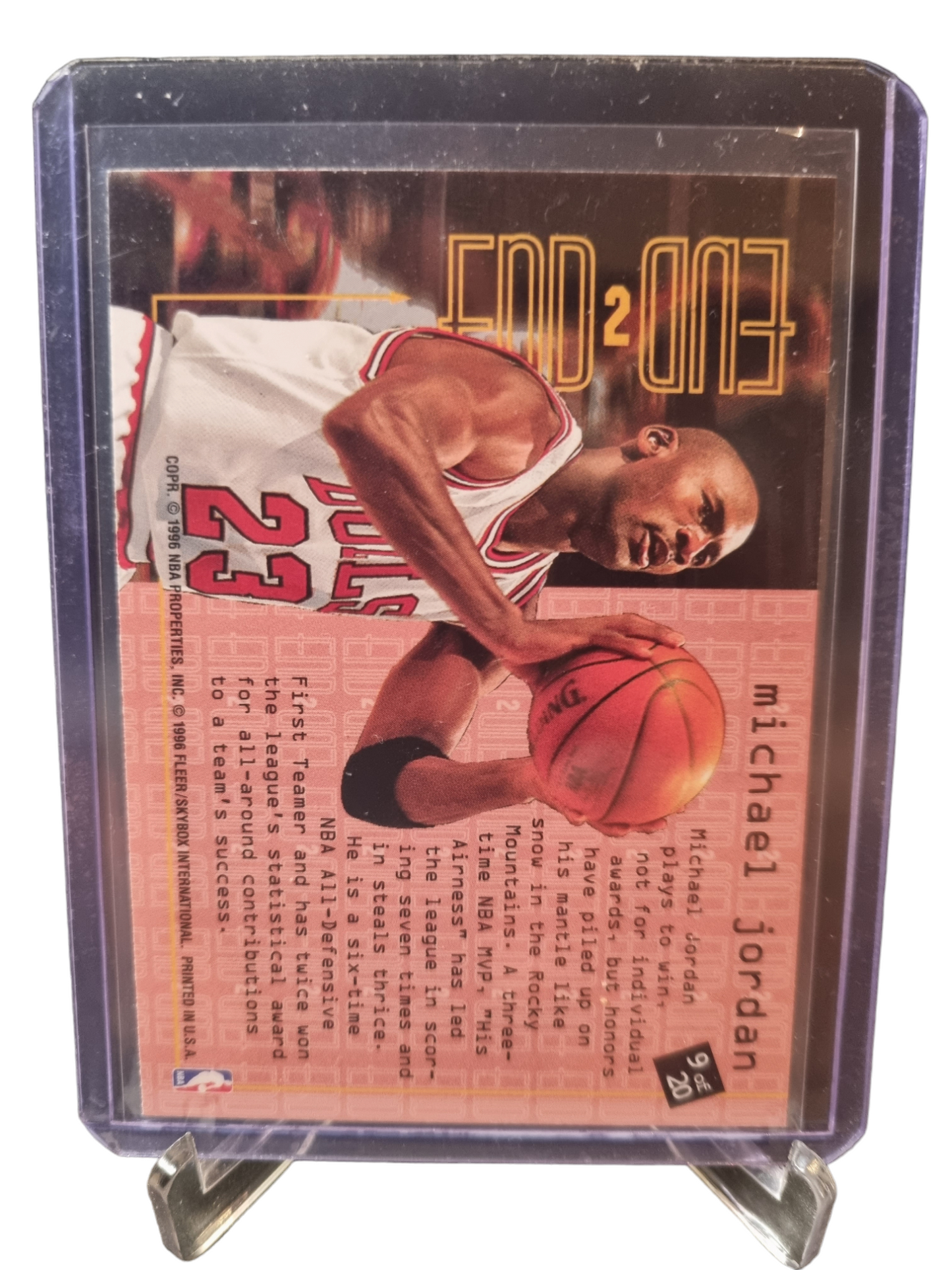 1995-96 Fleer #9 of 20 Michael Jordan End 2 End