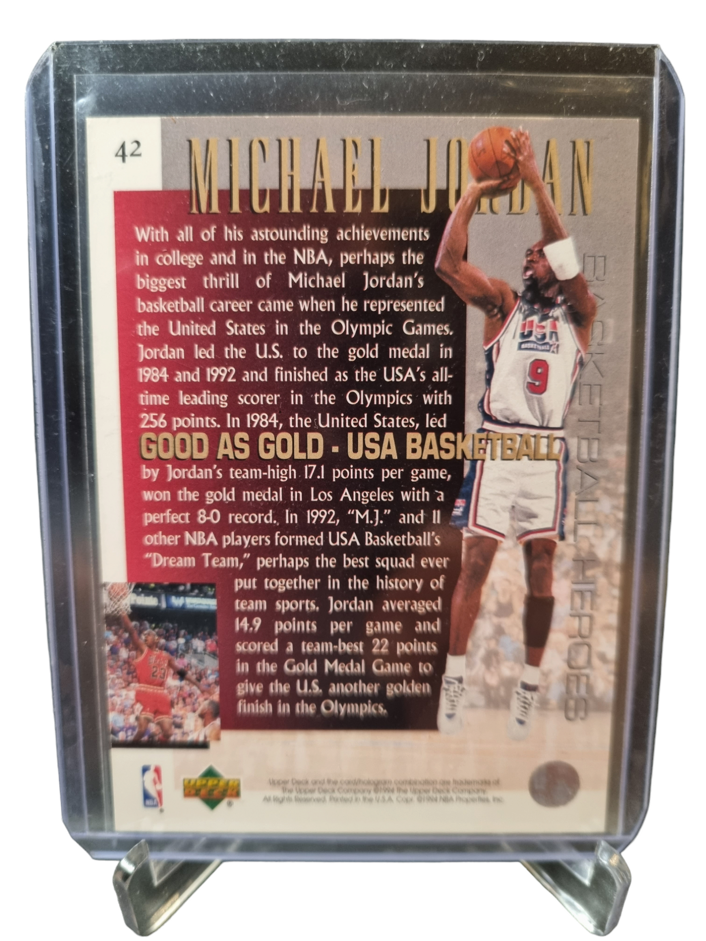 1994 Upper Deck #42 Michael Jordan USA Basketball Good As Gold Signature