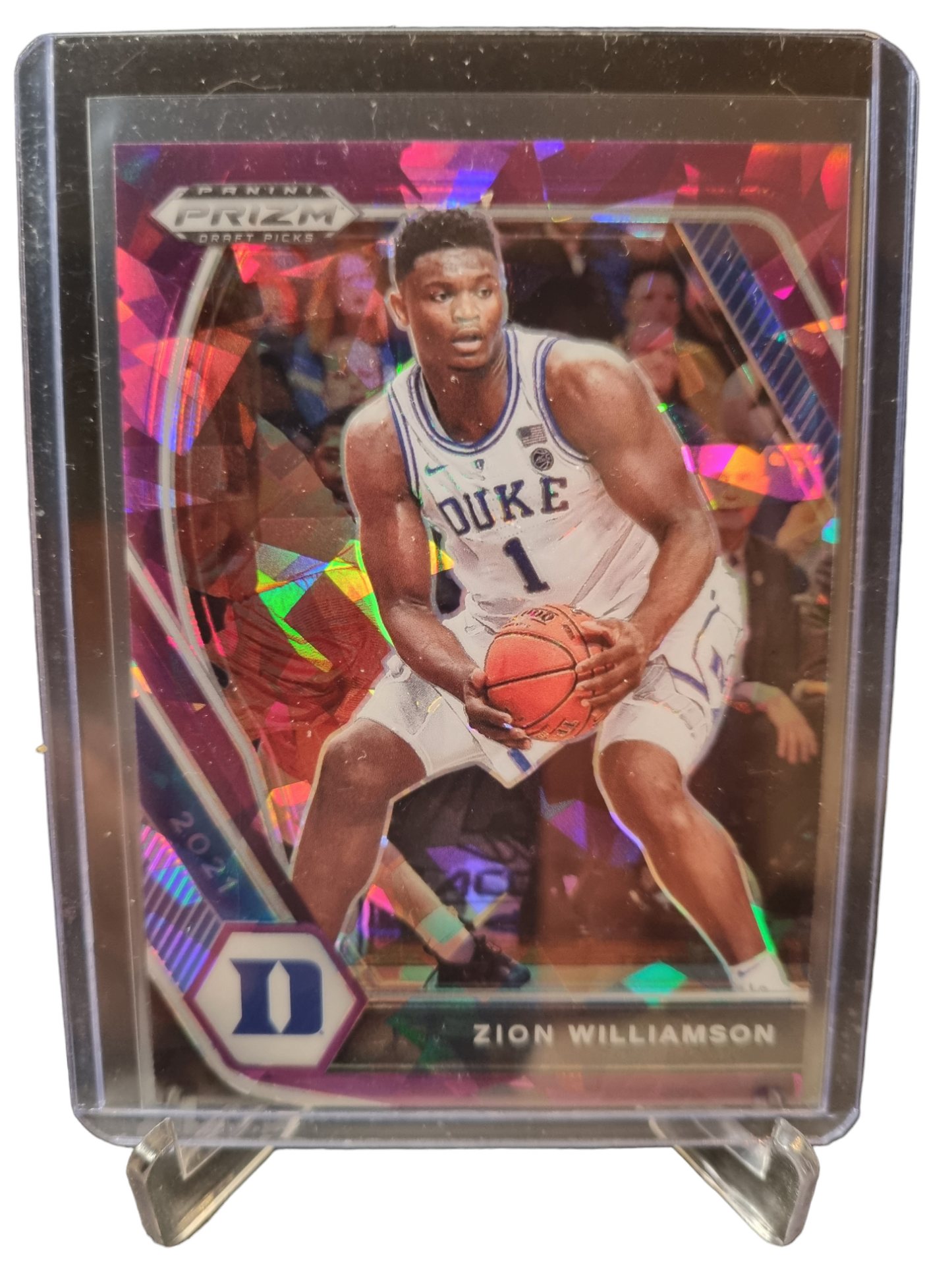 2021 Panini Prizm Draft Picks #63 Zion Williamson Cracked Ice Prizm 012/149