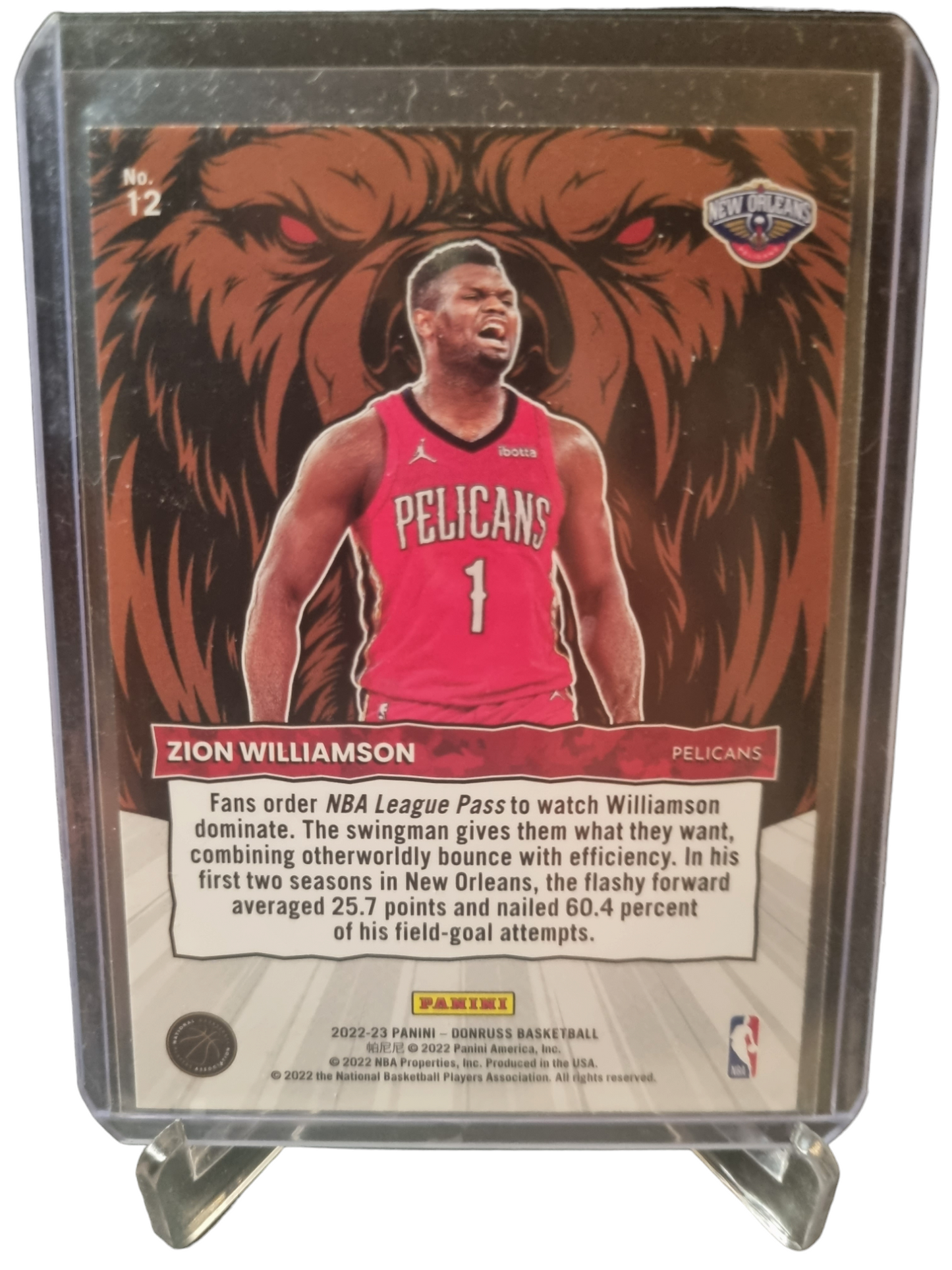 2022-23 Panini Donruss #12 Zion Williamson Unleashed