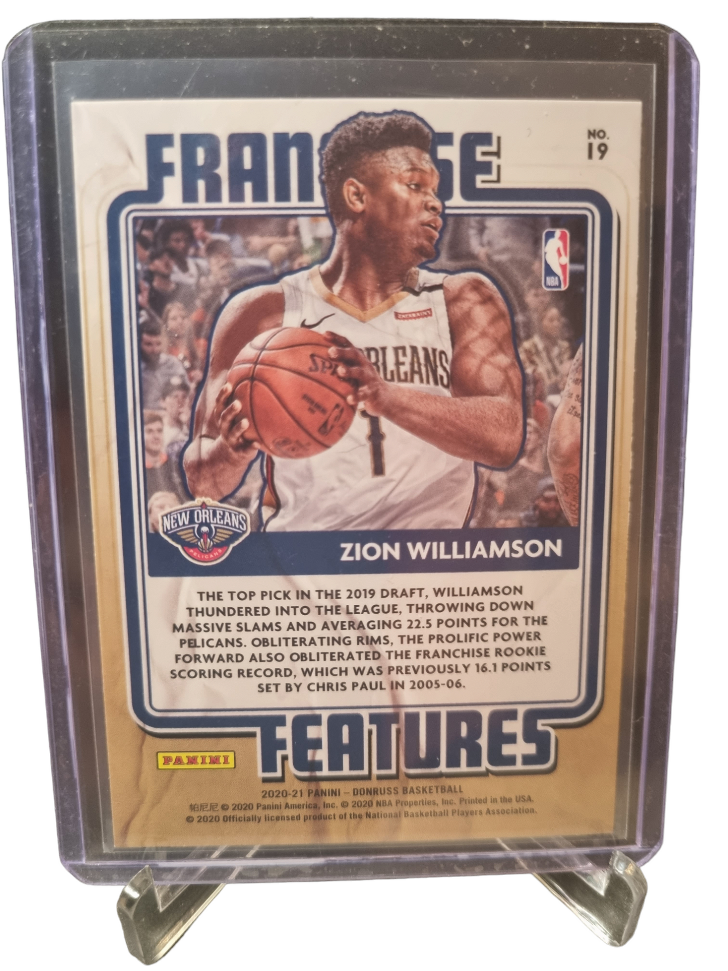 2020-21 Panini Donruss #19 Zion Williamson Franchise Features