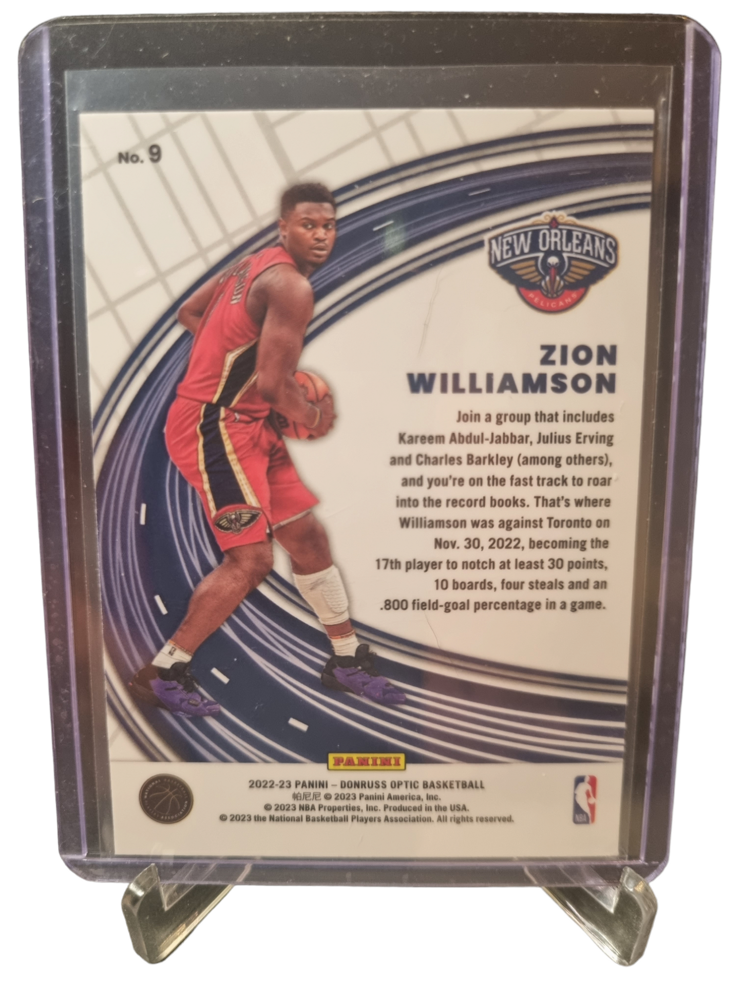 2022-23 Panini Donruss Optic #9 Zion Williamson Express Lane