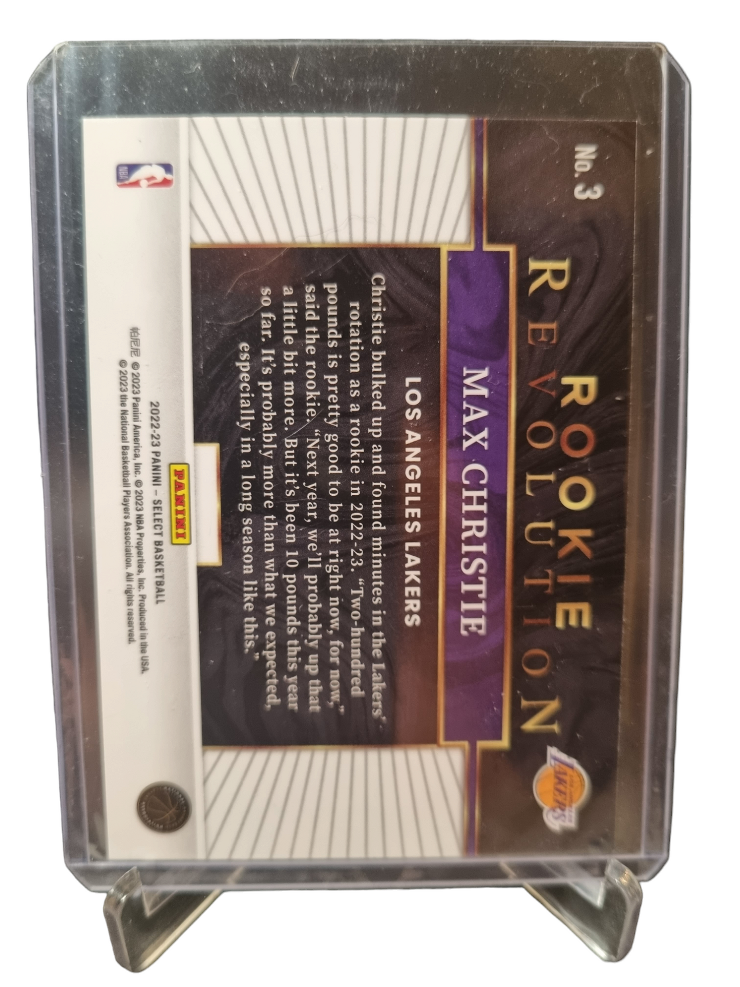 2022-23 Panini Select #3 Max Christie Rookie Card Rookie Revolution