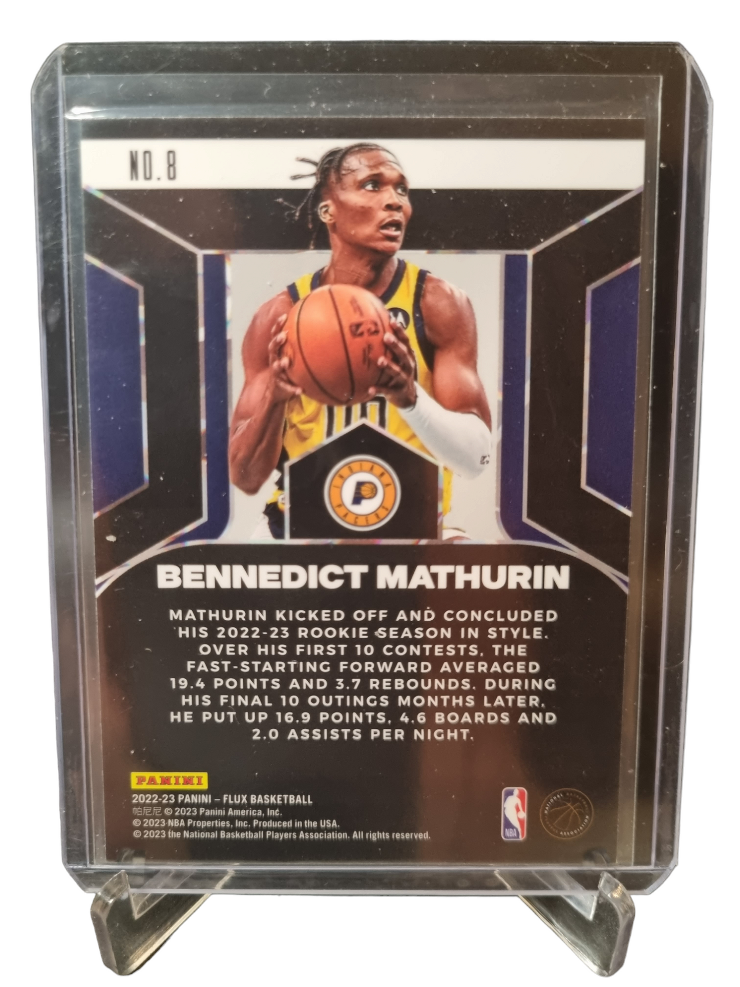 2022-23 Panini Flux #8 Benedict Mathurin Rookie Card Influx