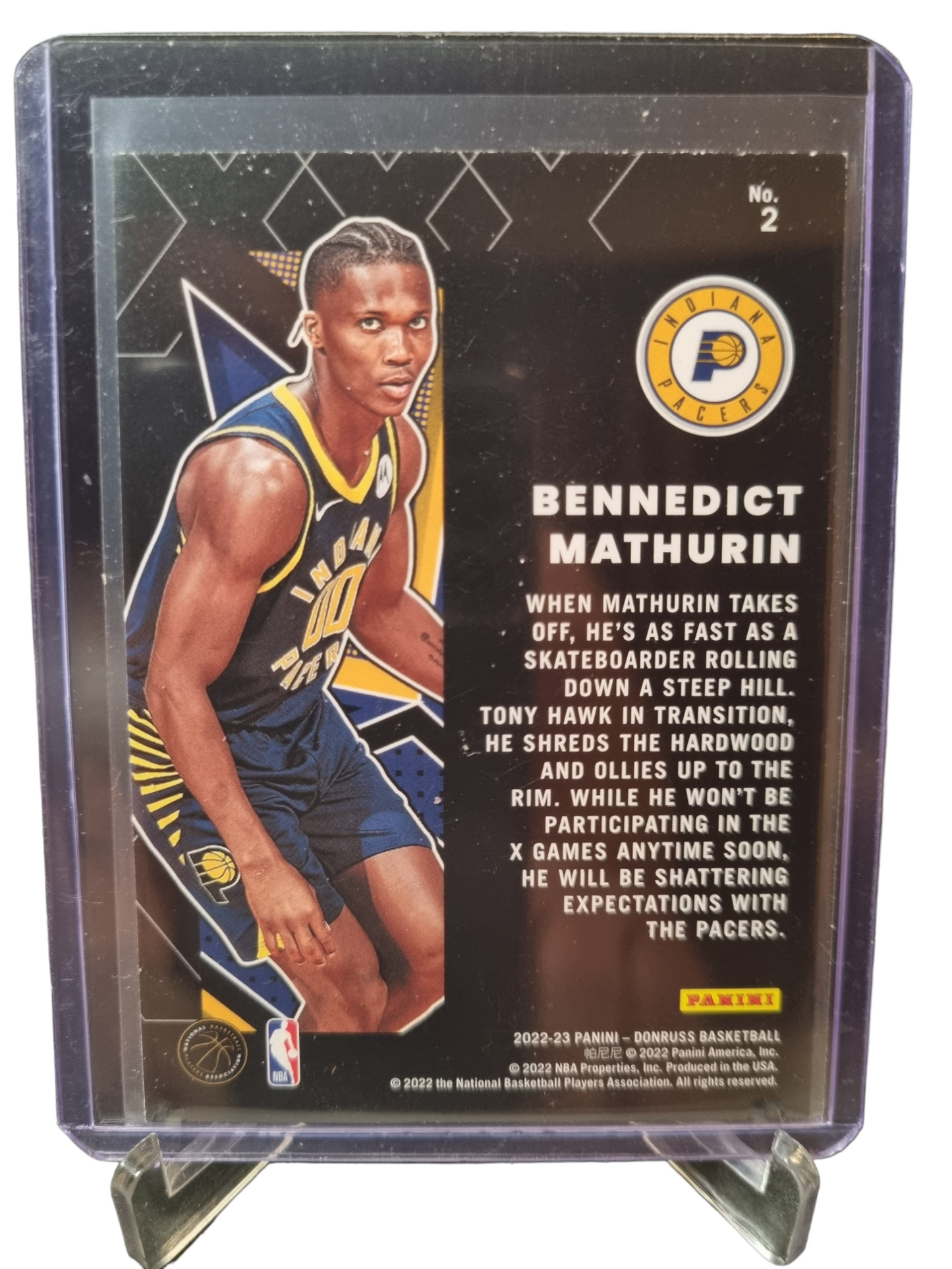 2022-23 Panini Donruss #2 Benedict Mathurin Rookie Card Great X-Pectations