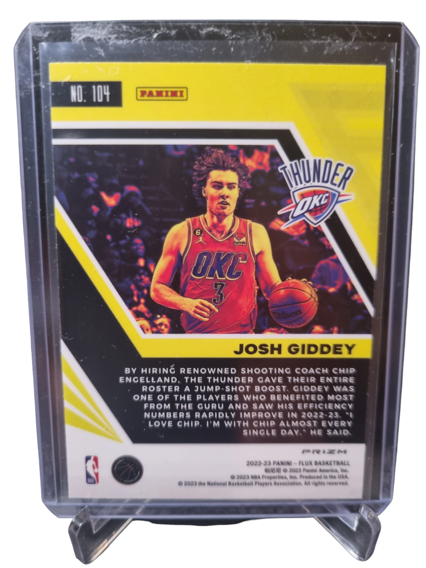 2022-23 Flux #104 Josh Giddey Silver Prizm