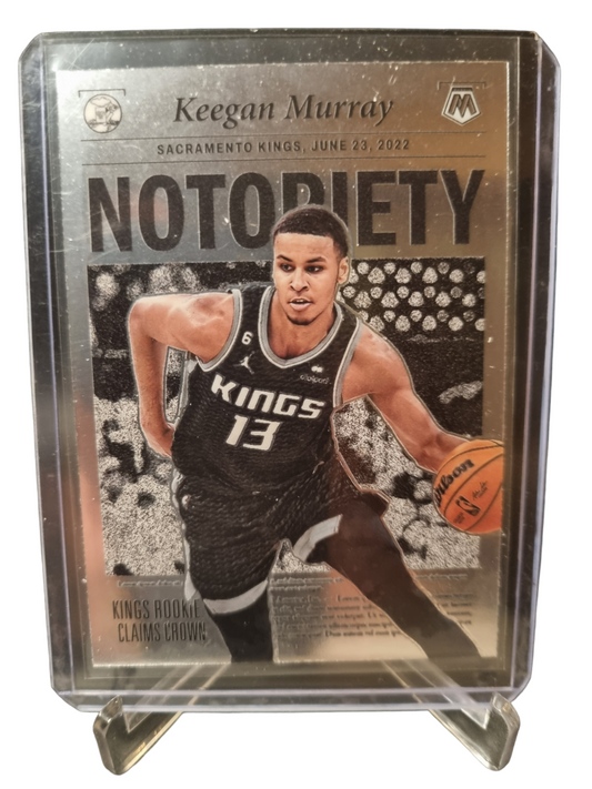 2022-23 Mosaic #9 Keegan Murray Rookie Card Notoriety