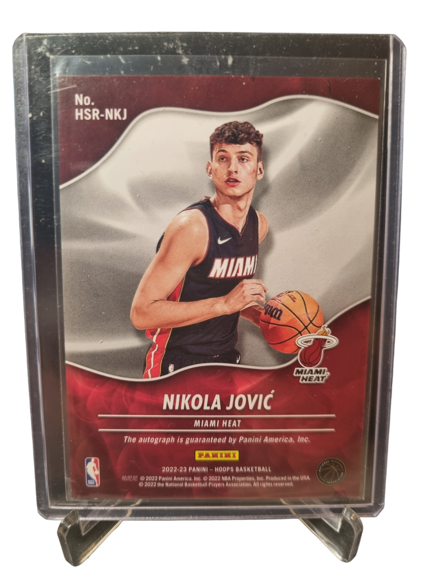 2022-23 Panini Hoops #HSR-NKJ Nikola Jovic Rookie Card Hot Signatures