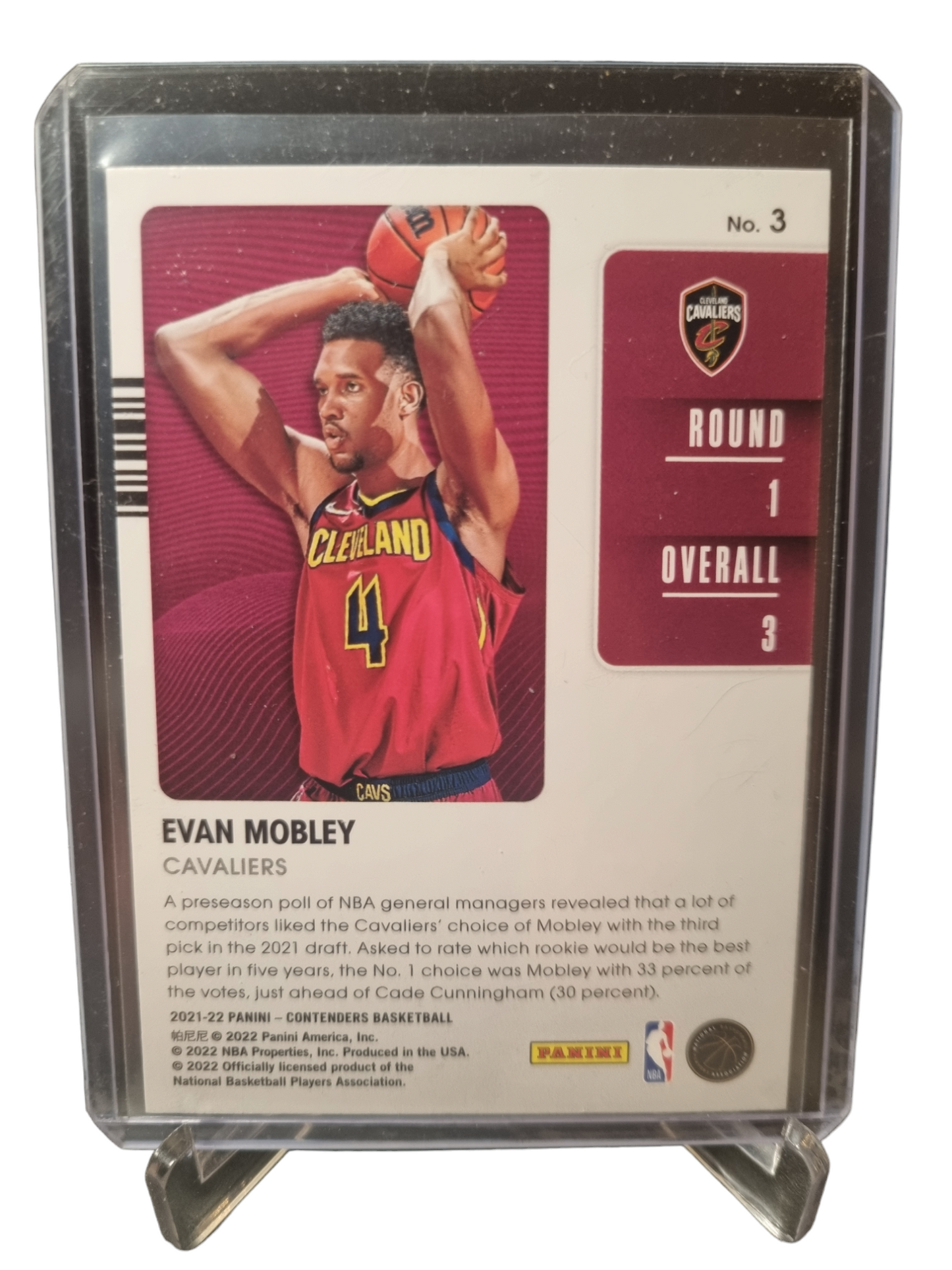 2021-22 Panini Contenders #3 Evan Mobley Rookie Card 2021 Draft Class