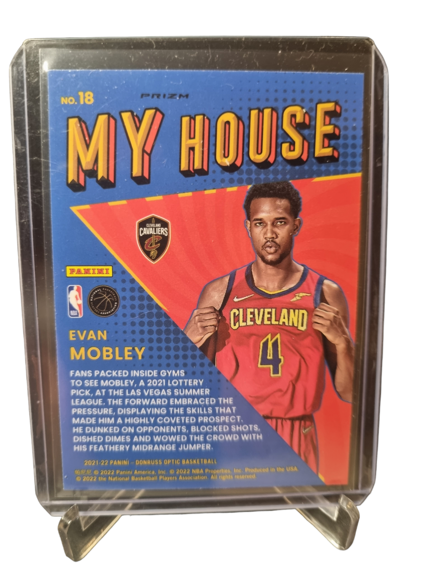 2021-22 Panini Donruss Optic #18 Evan Mobley Rookie Card My House Prizm