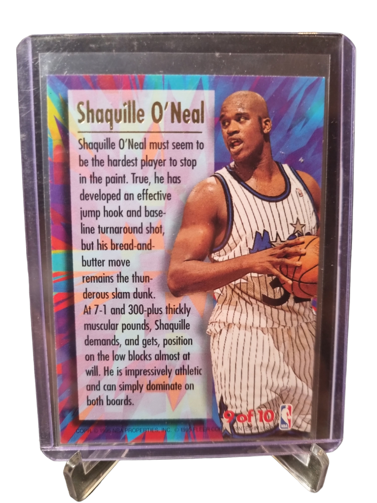 1995-96 Fleer Ultra #9 of 10 Shaquille O'Neal Ultra Power