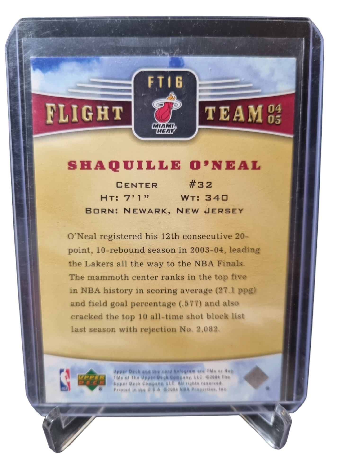 2004-05 Upper Deck #FT16 Shaquille O'Neal Flight Team 16