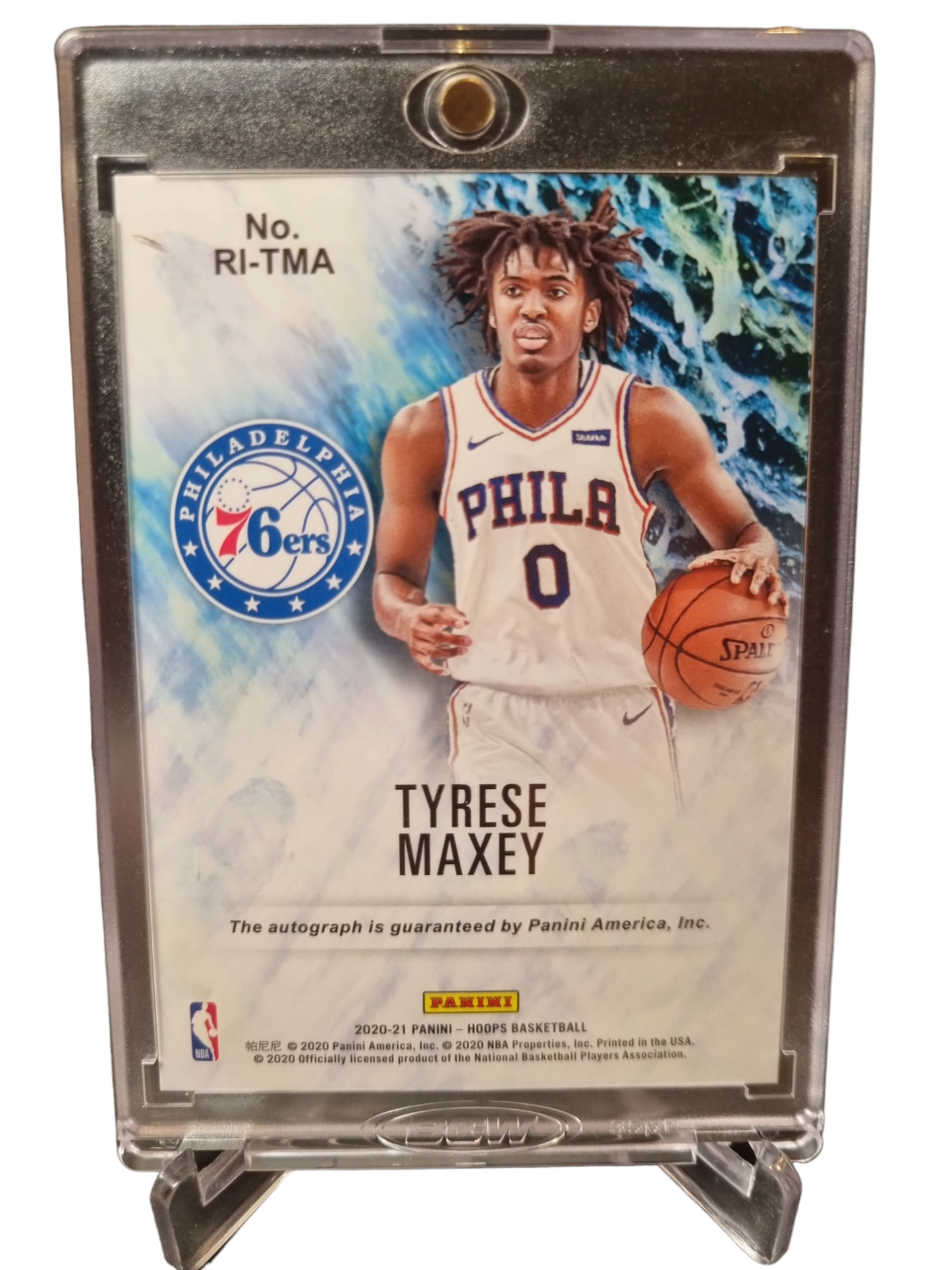 2020-21 Panini Hoops #RI-TMA Tyrese Maxey Rookie Autograph Rookie Ink