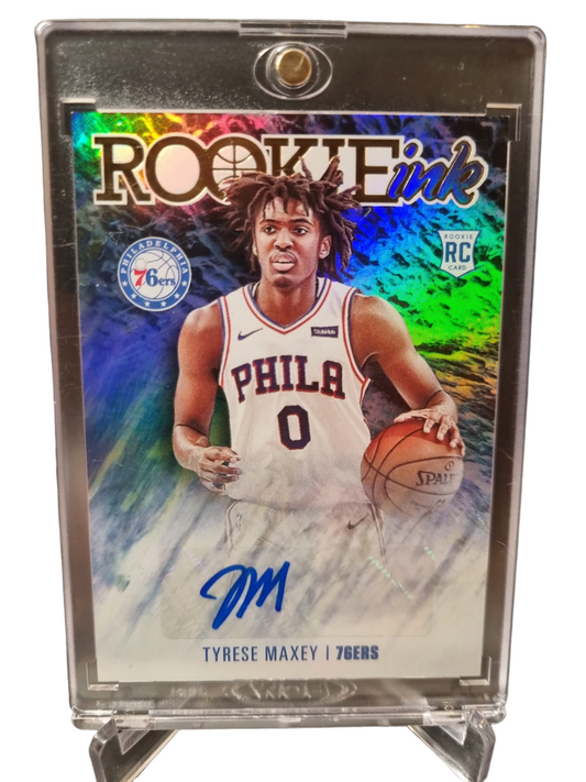 2020-21 Panini Hoops #RI-TMA Tyrese Maxey Rookie Autograph Rookie Ink