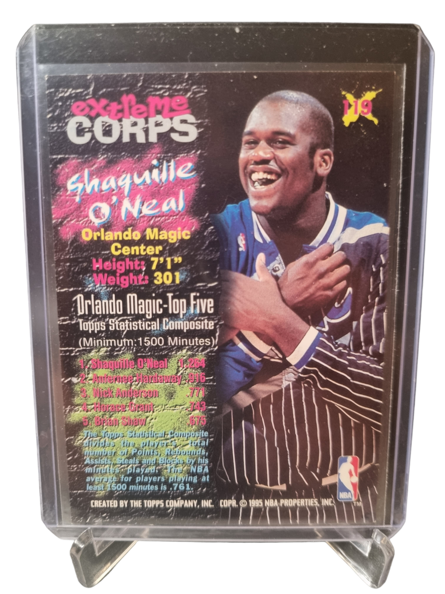 1995 Topps Stadium Club #119 Shaquille O'Neal Extreme Corps