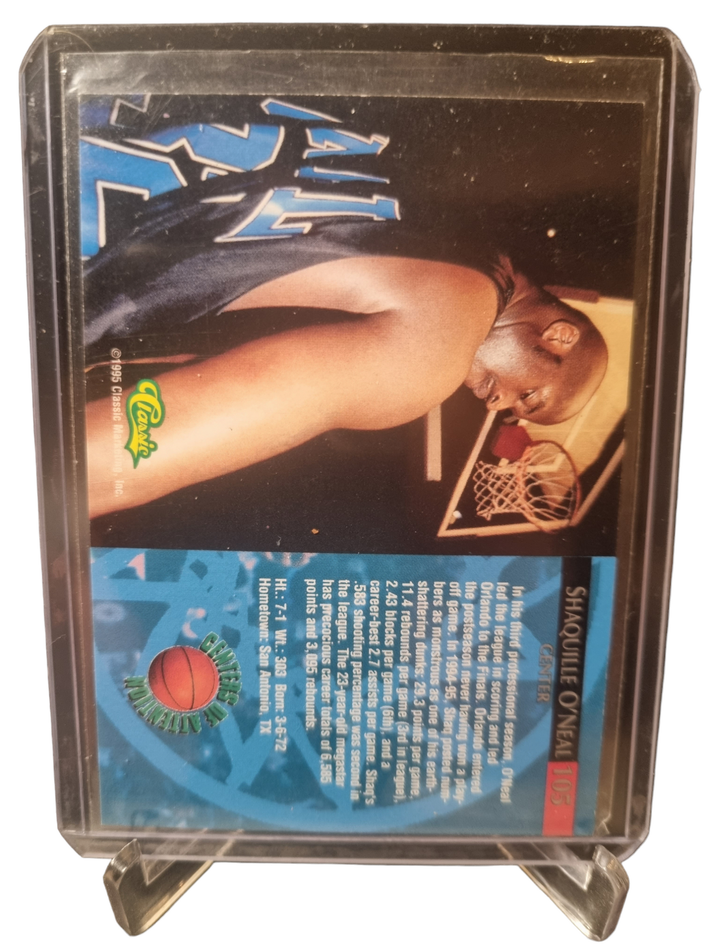 1995 Classic Marketing #105 Shaquille O'Neal Rookies Centers of Attention