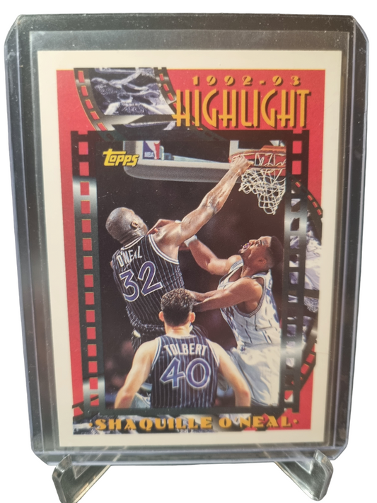 1993 Topps #3 Shaquille O'Neal 1992 93 Highlight