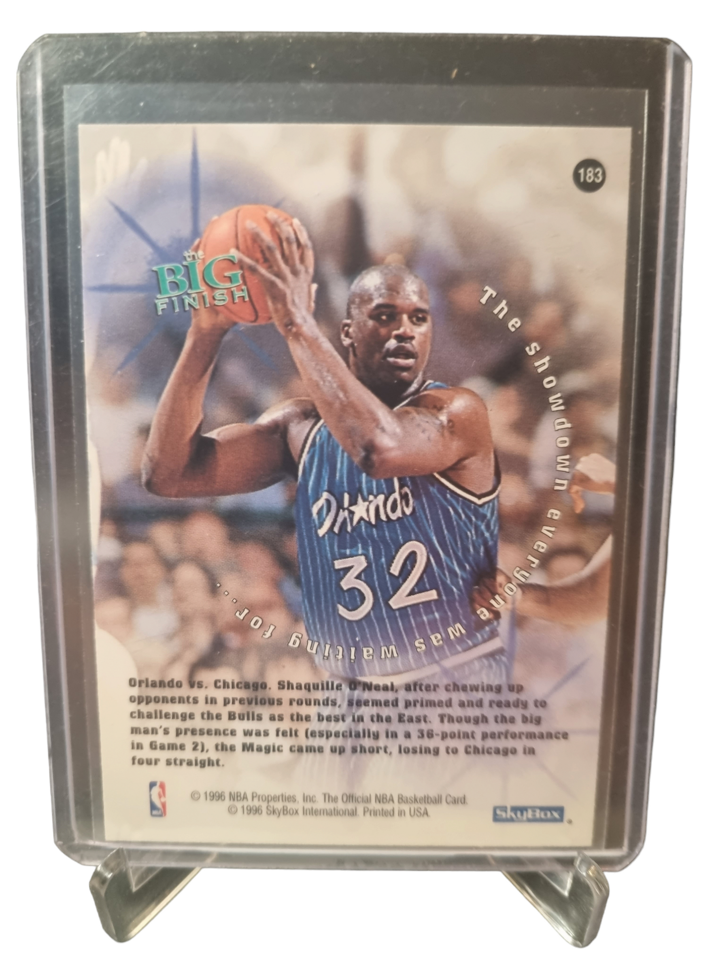 1996 Hoops #183 Shaquille O'Neal The Big Finish