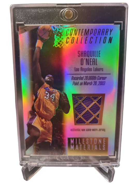 2004 Topps #MIM-S0 Shaquille O'Neal Game Worn Jersey Patch Contemporary Collection 027/250