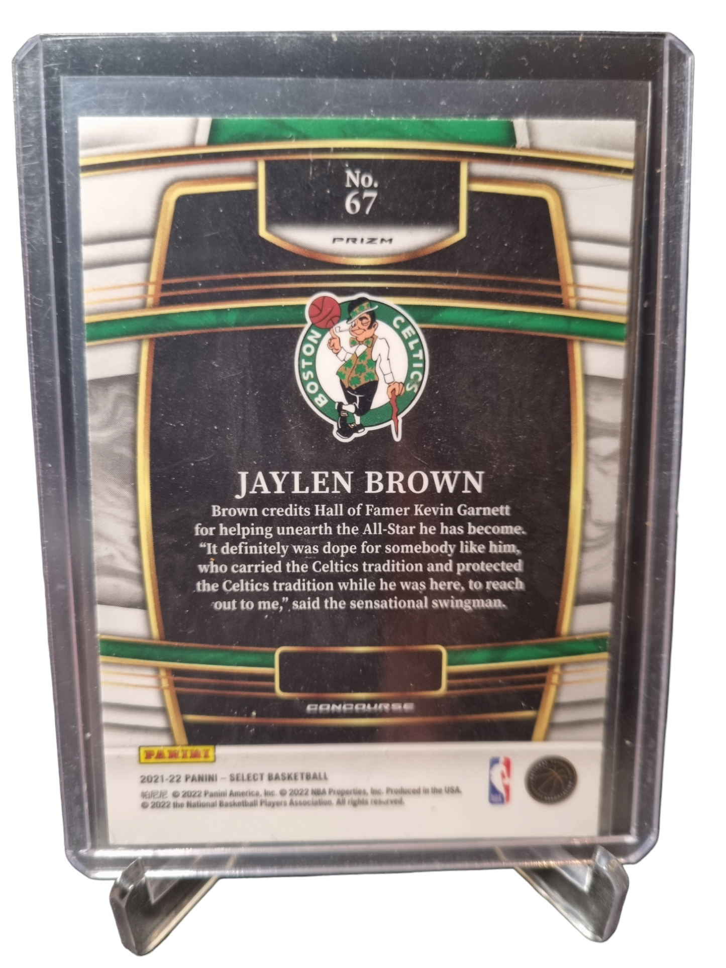 2021-22 Panini Select #67 Jaylen Brown Concourse Orange Prizm