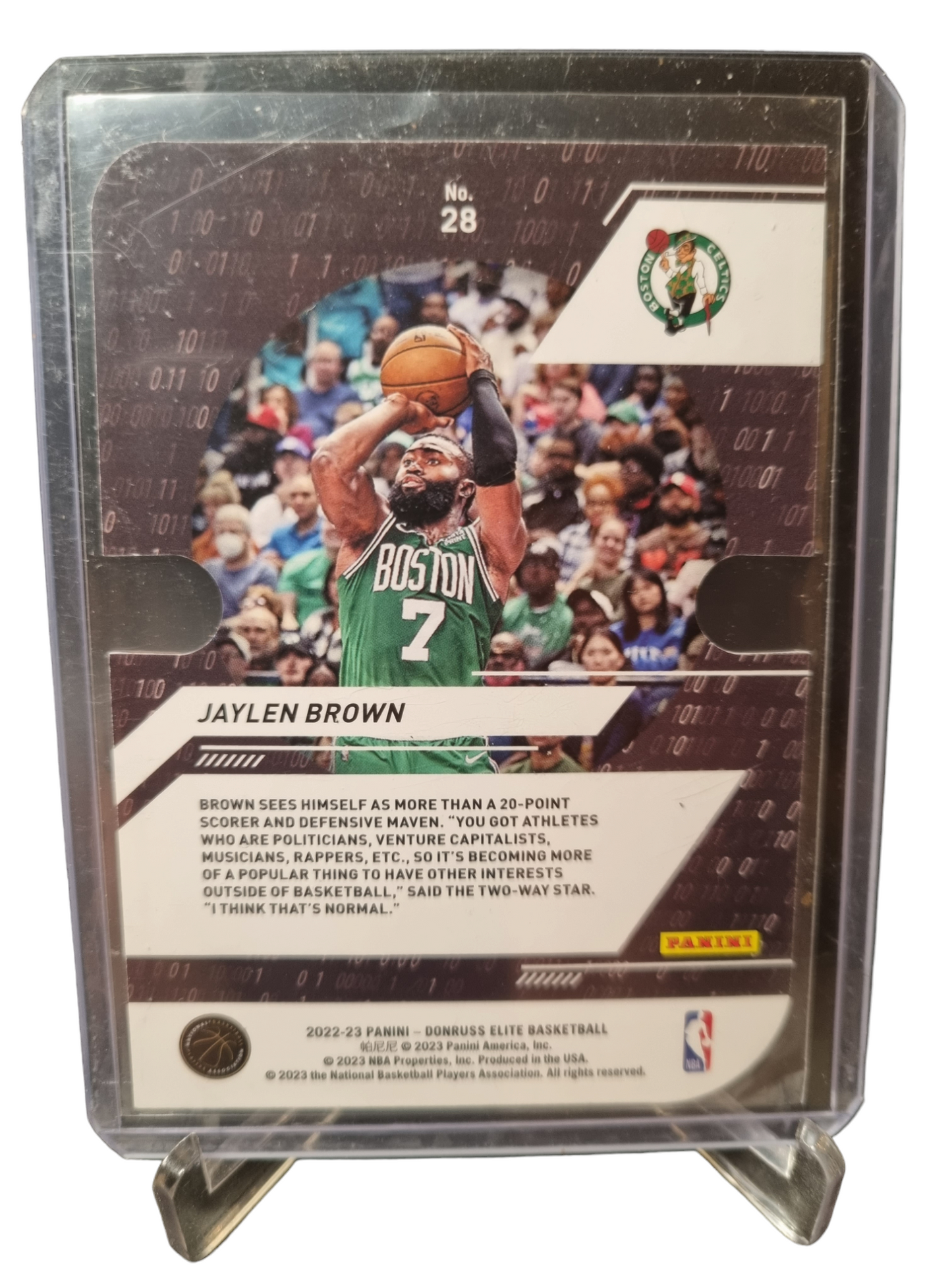 2022-23 Panini Donruss Elite #28 Jaylen Brown Power Formulas Die Cut