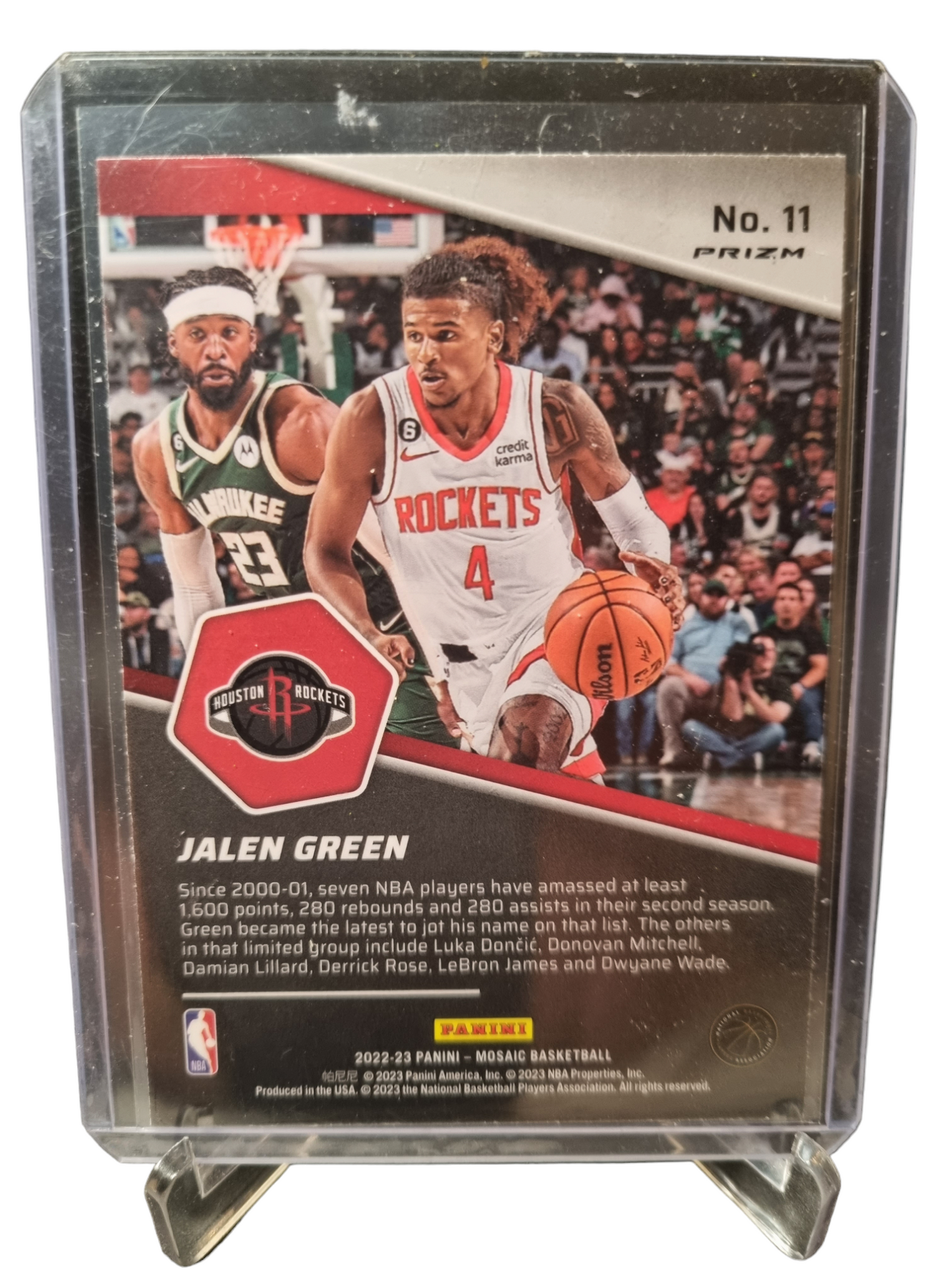 2022-23 Panini Mosaic #11 Jalen Green Breakaway Mosaic Prizm