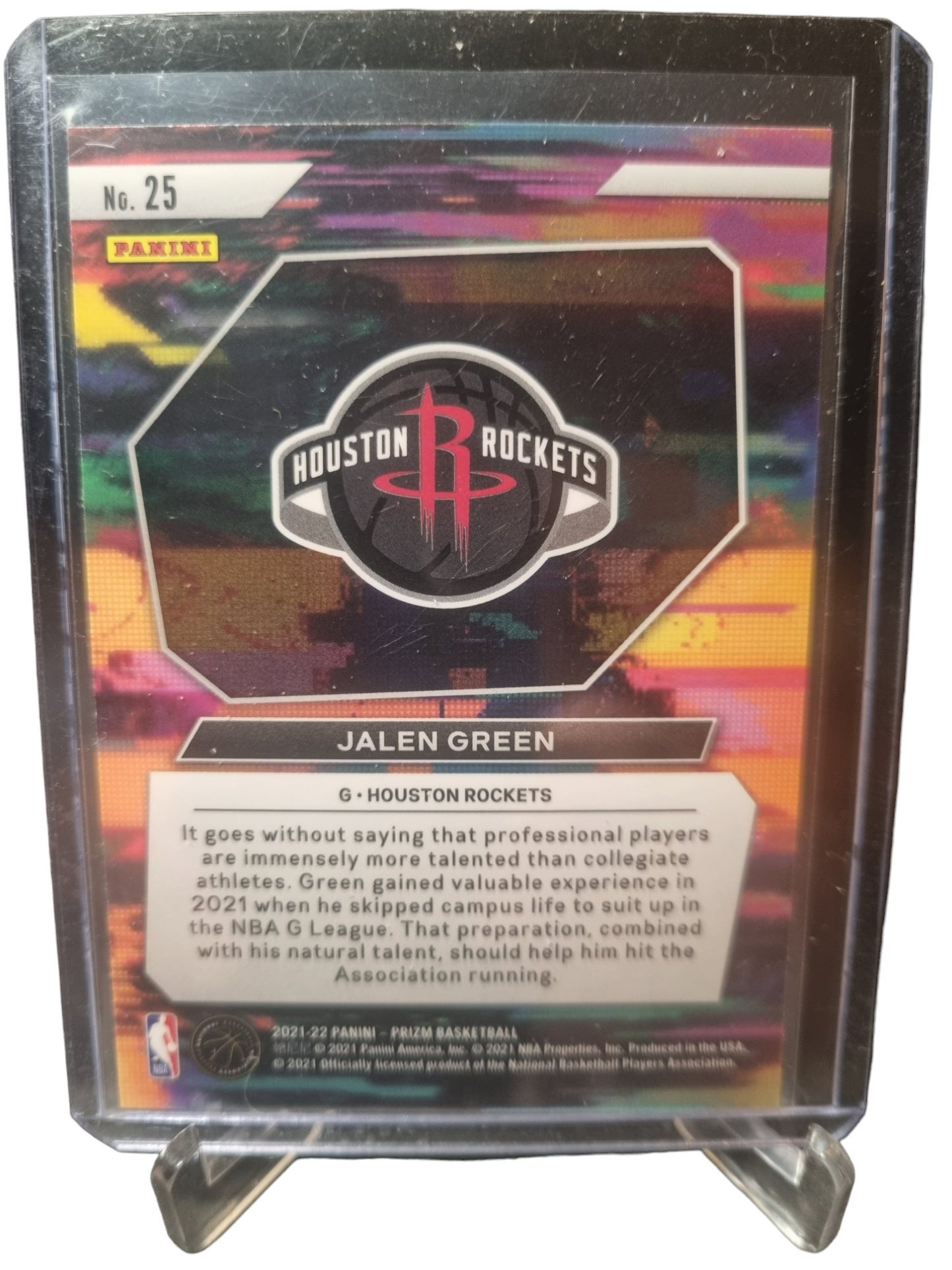 2021-22 Panini Prizm #25 Jalen Green Rookie Card Instant Impact Prizm