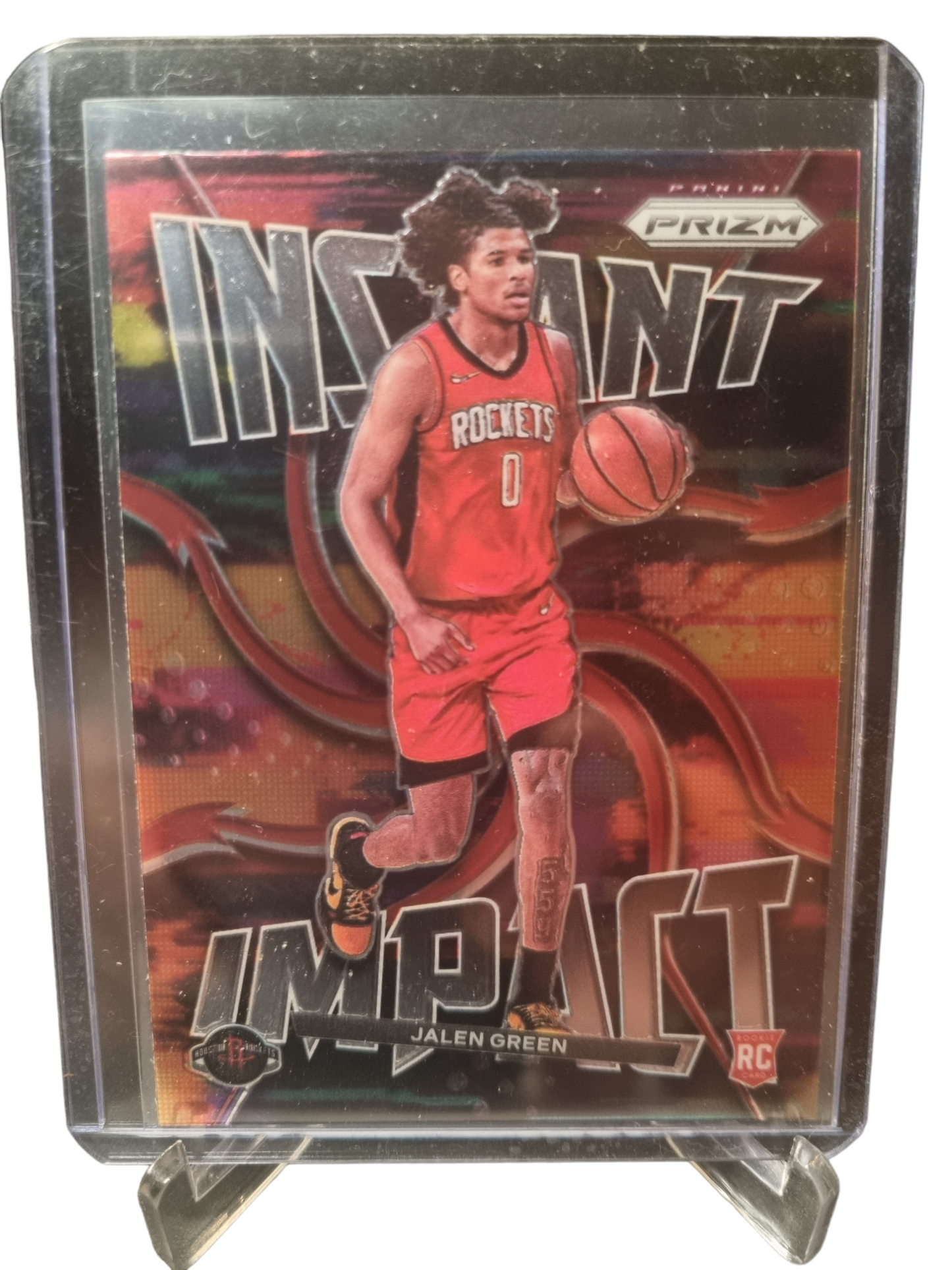 2021-22 Panini Prizm #25 Jalen Green Rookie Card Instant Impact Prizm