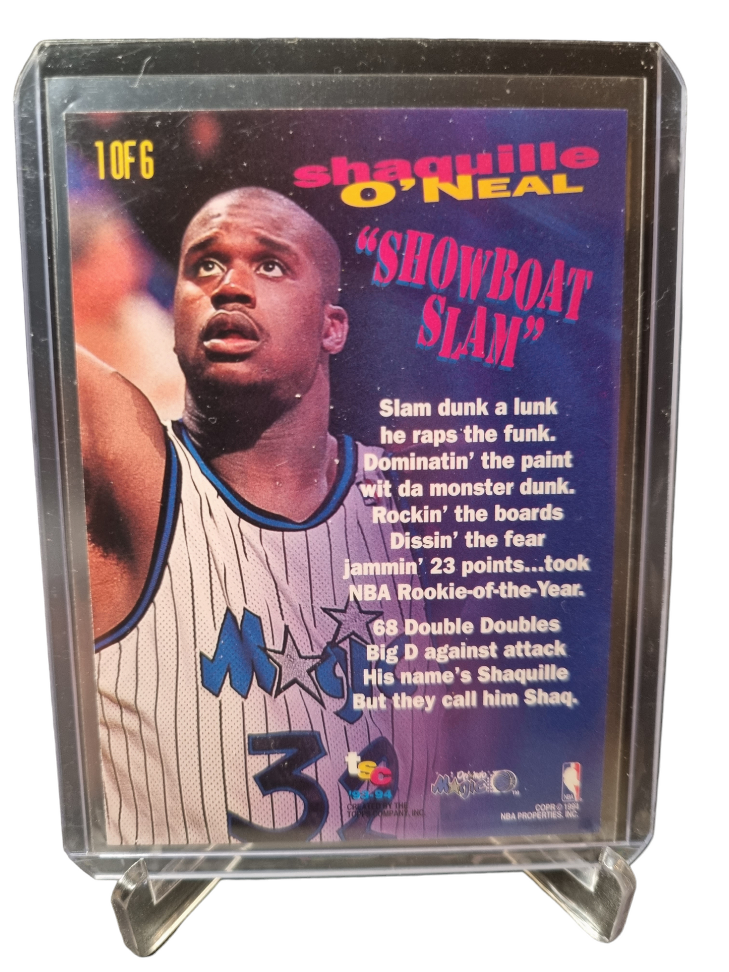 1993-94 Topps Stadium Club #1 of 6 Shaquille O'Neal Rim Rockers