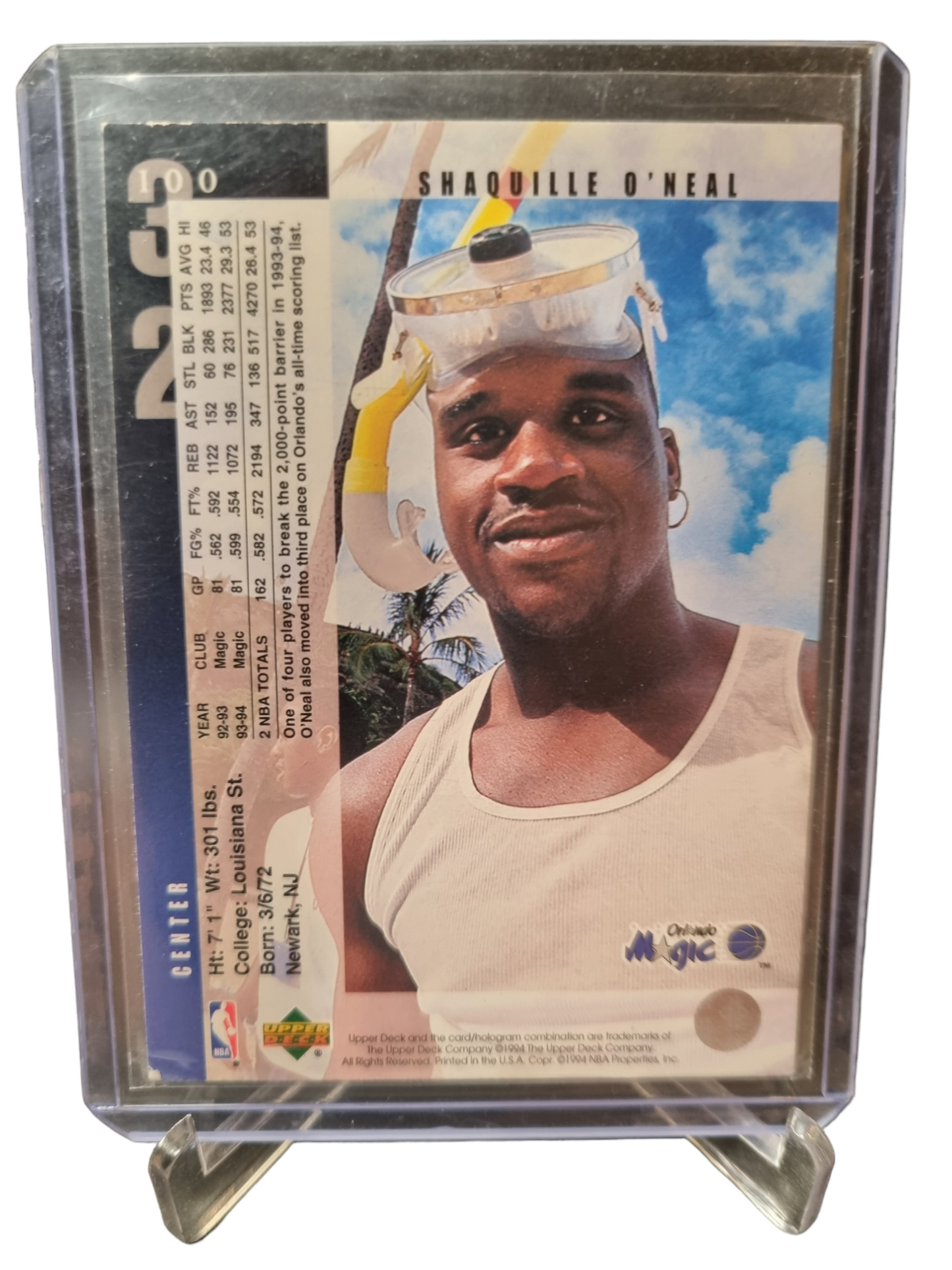 1994 Upper Deck #100 Shaquille O'Neal All-Star Class