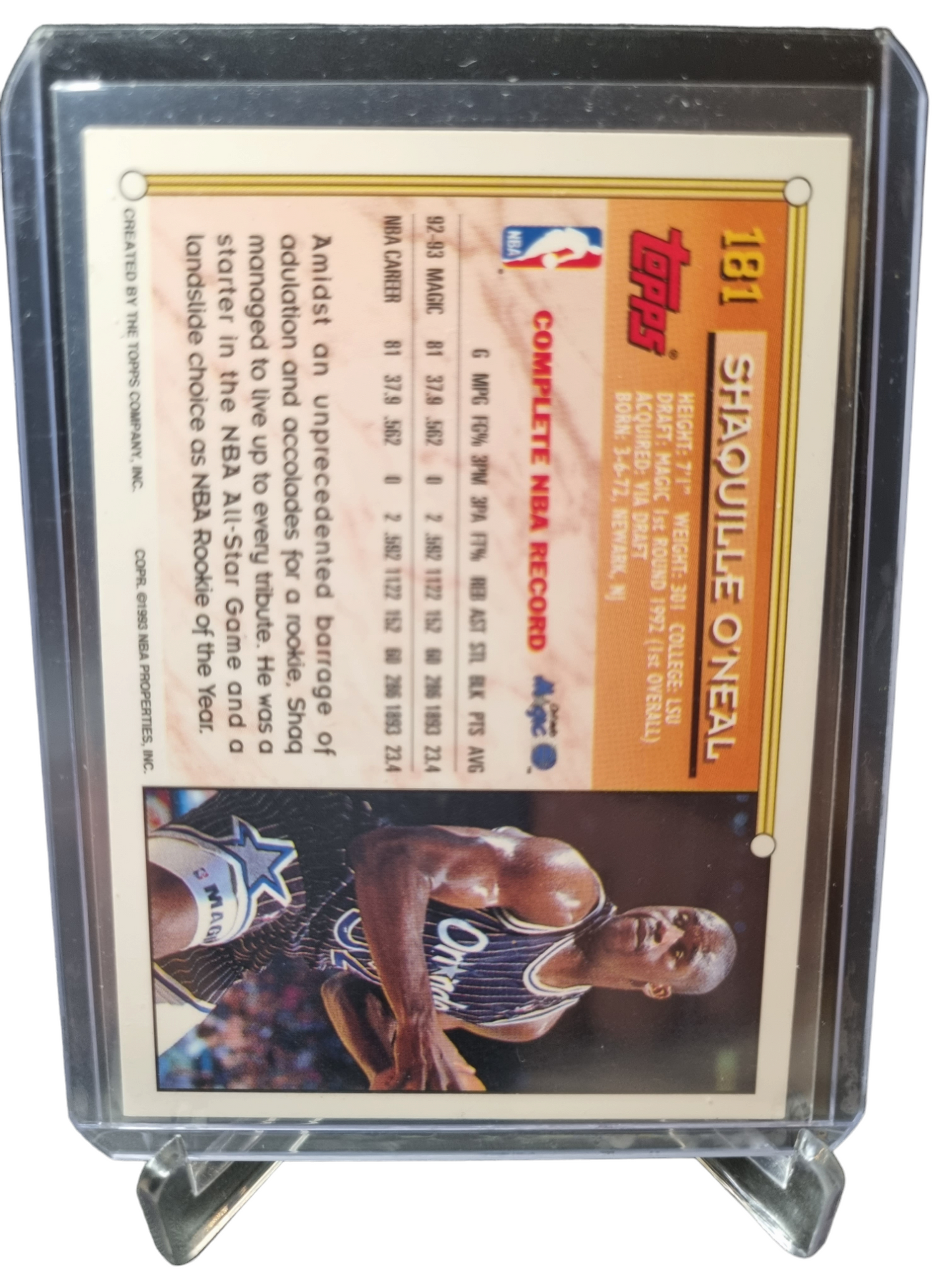 1993 Topps #181 Shaquille O'Neal