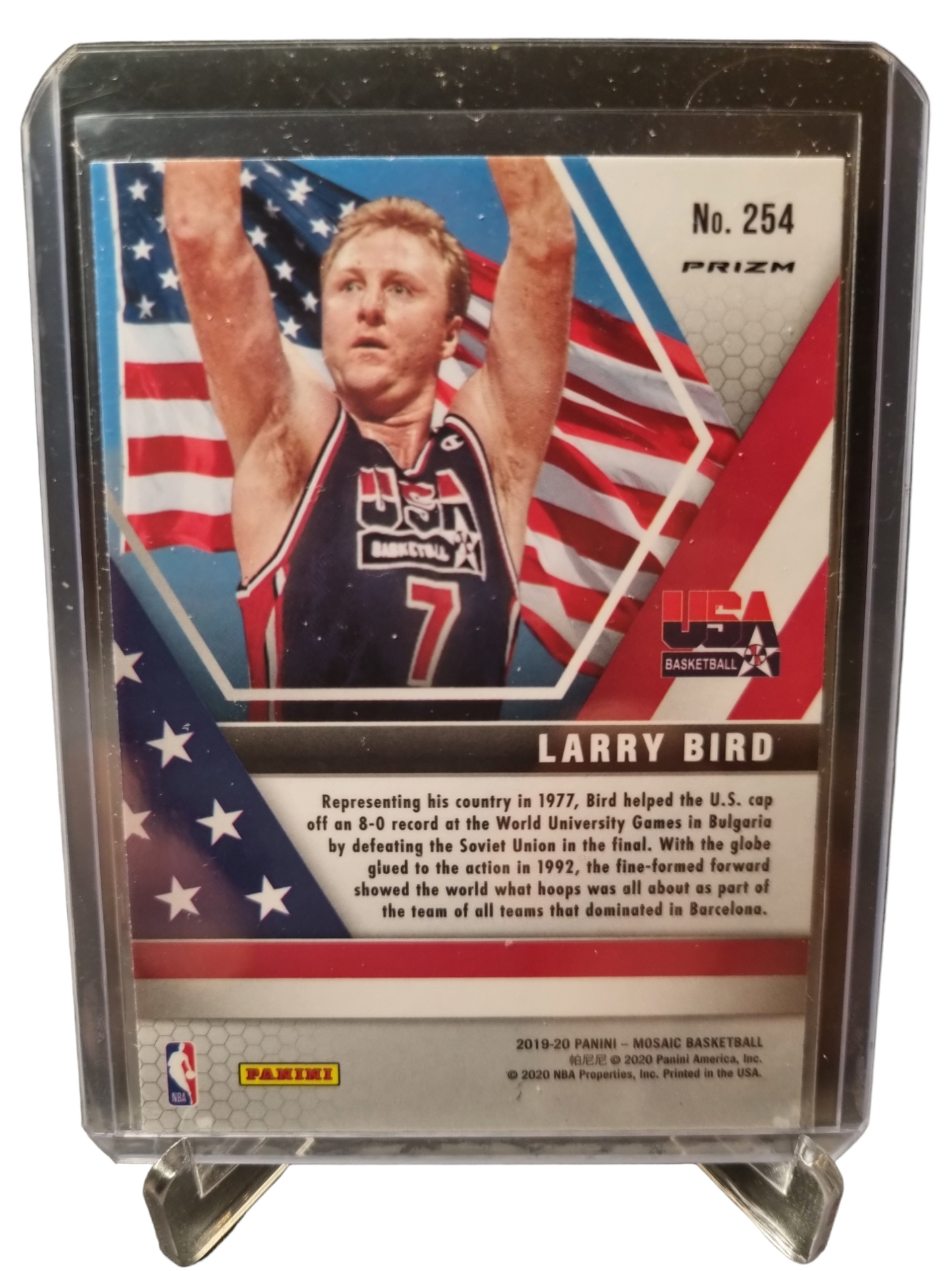 2019-20 Panini Mosaic #254 Larry Bird Mosaic Prizm