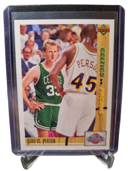 1991 Upper Deck #30 Larry Bird vs Chuck Pearson Classic Confrontation