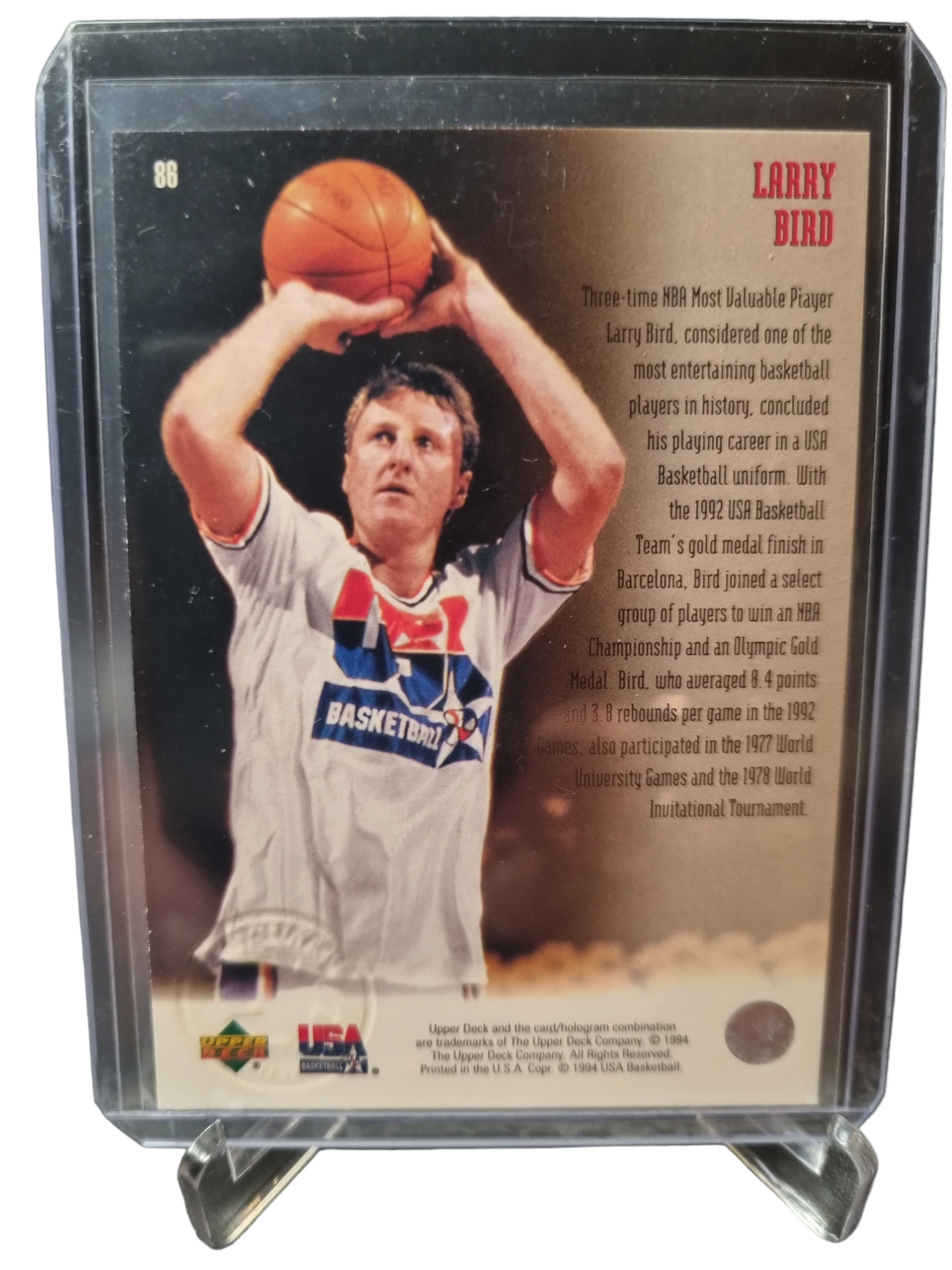 1994 Upper Deck #86 Larry Bird USA All Time Greats