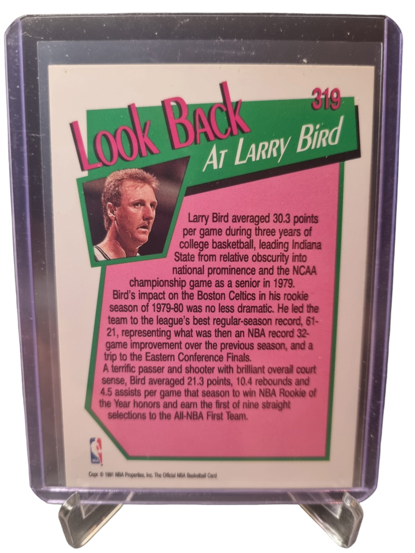 1991 Hoops #319 Larry Bird Look Back