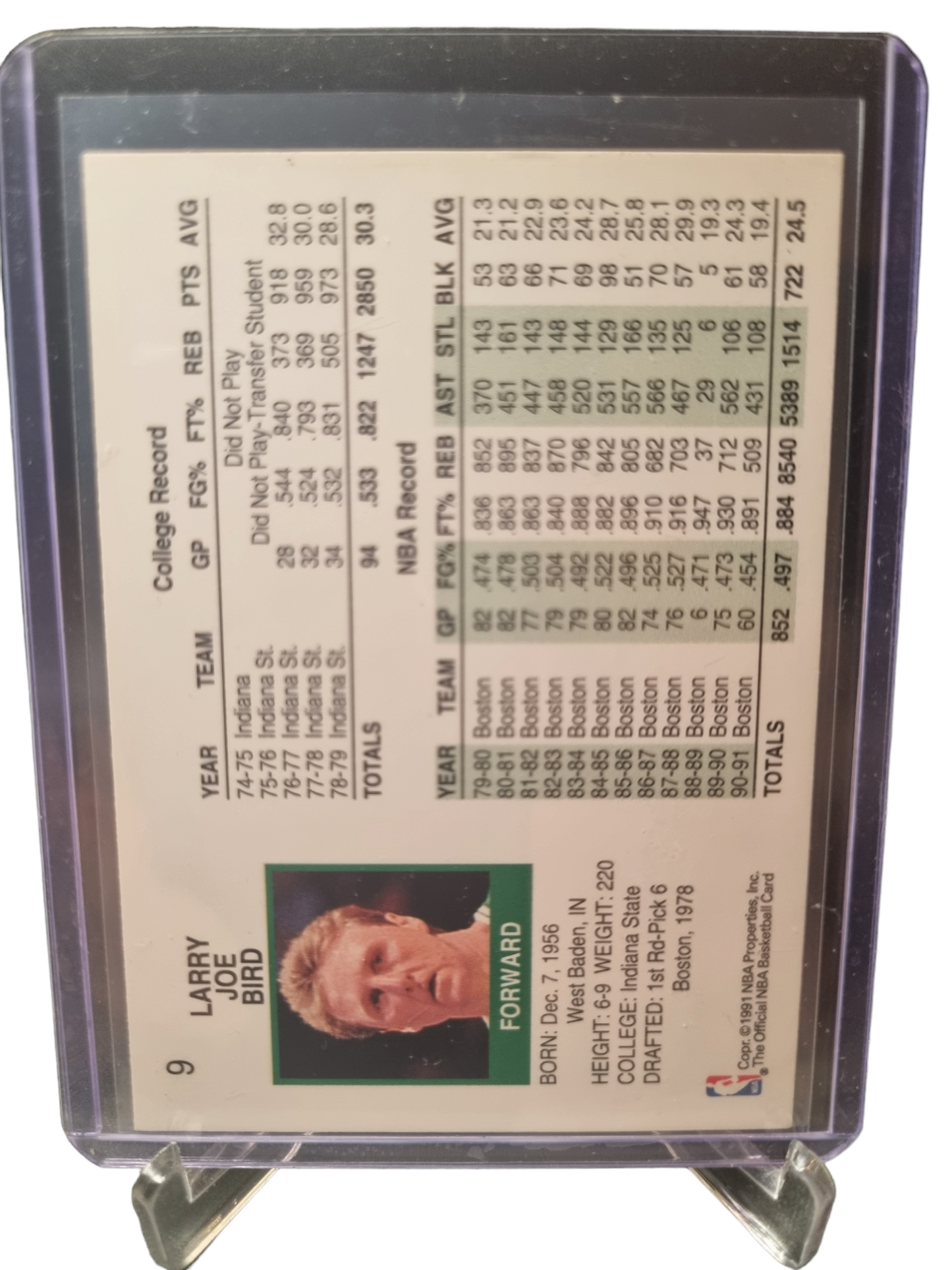 1991 Hoops #9 Larry Bird