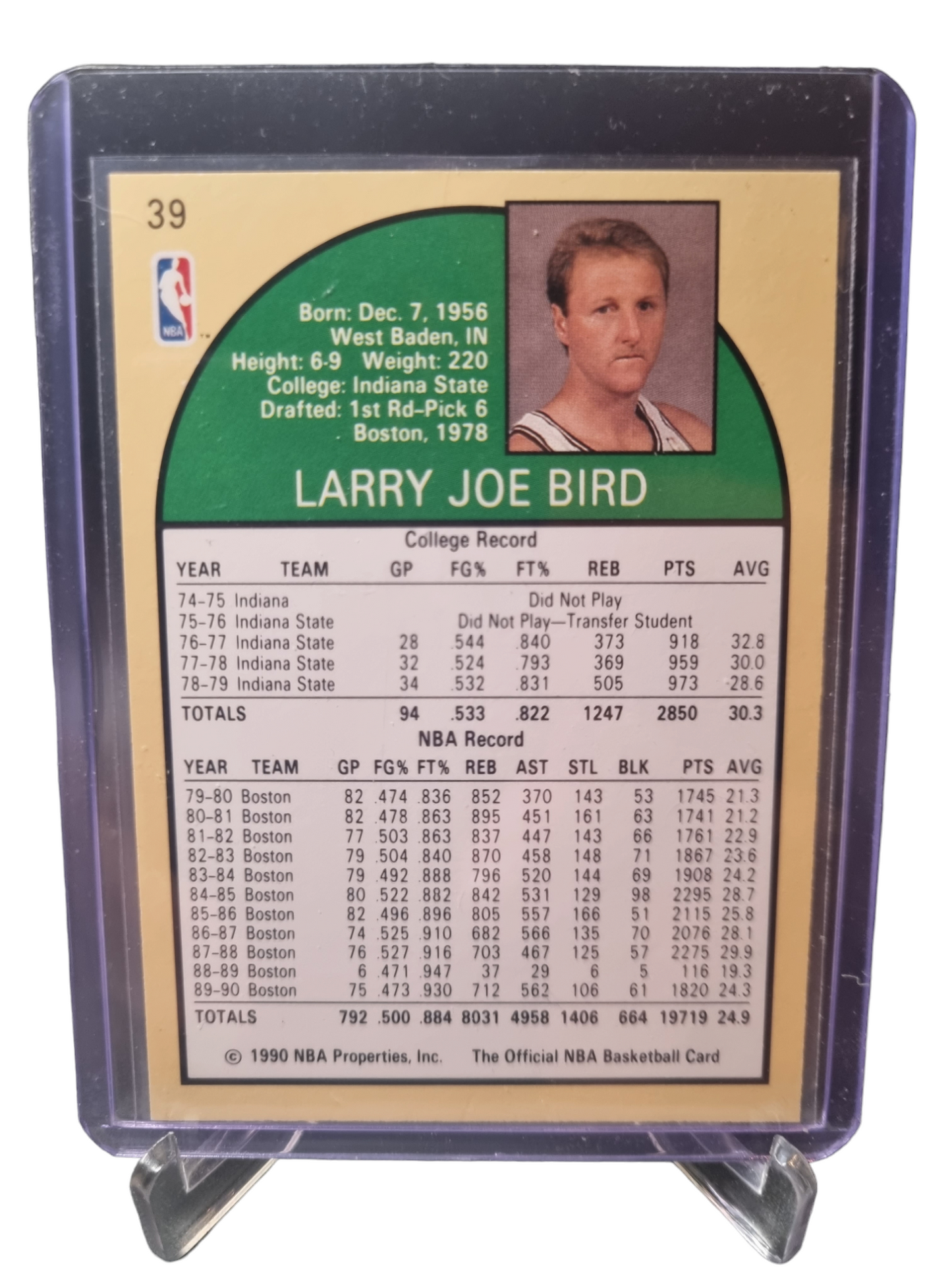 1990 Hoops #39 Larry Bird