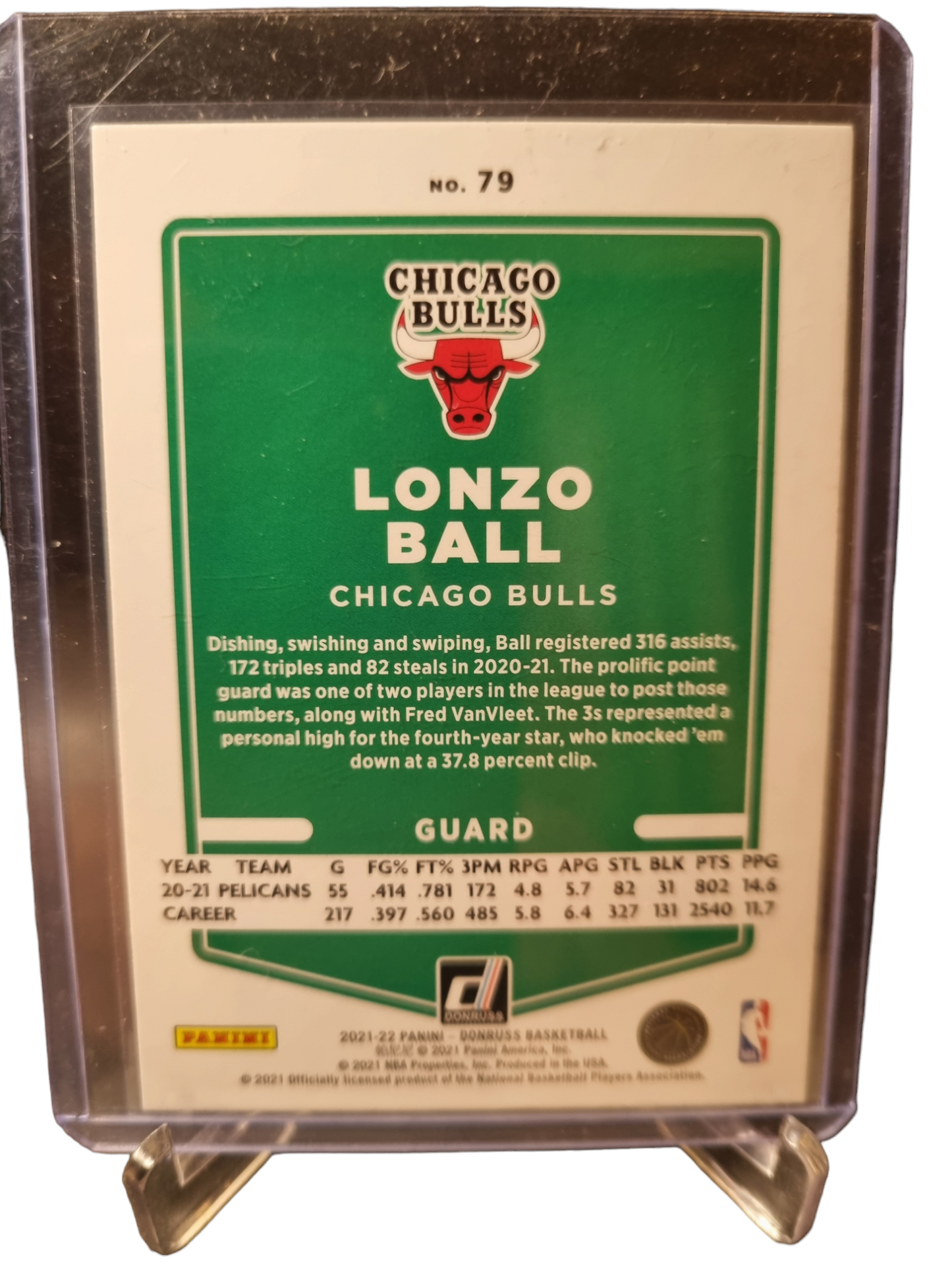 2021-22 Panini Donruss #79 Lonzo Ball Laser