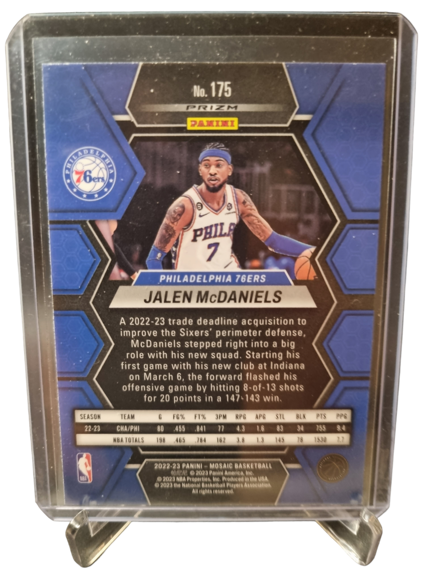 2022-23 Panini Mosaic #175 Jalen McDaniels Mosaic Prizm