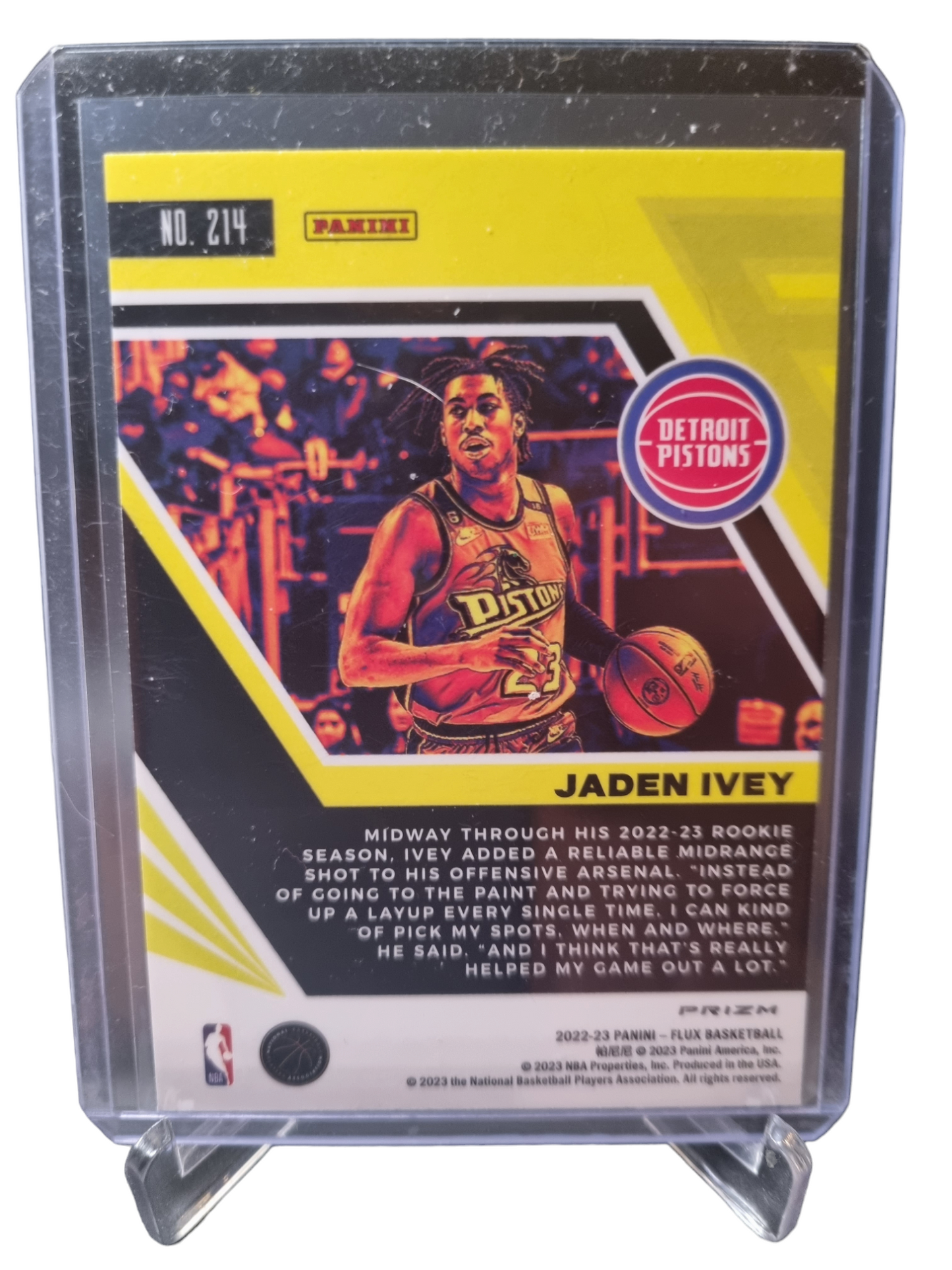 2022-23 Panini Flux #214 Jaden Ivey Rookie Card Silver Prizm