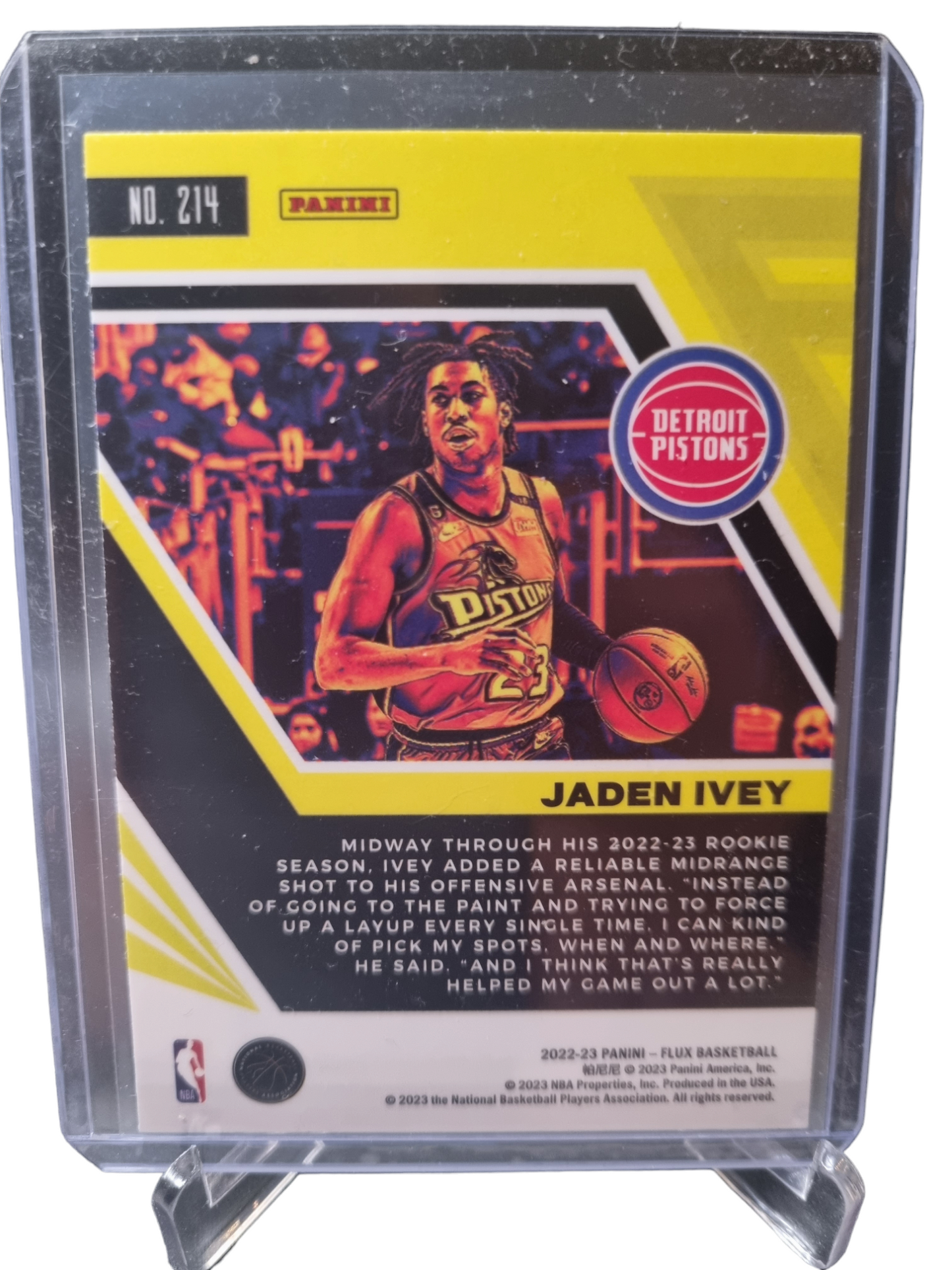 2022-23 Panini Flux #214 Jaden Ivey Rookie Card