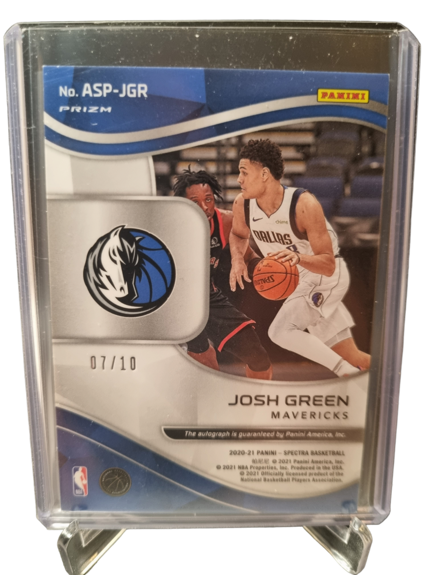 2020-21 Panini Spectra #ASP-JGR Josh Green Rookie Card Aspiring Auto 07/10