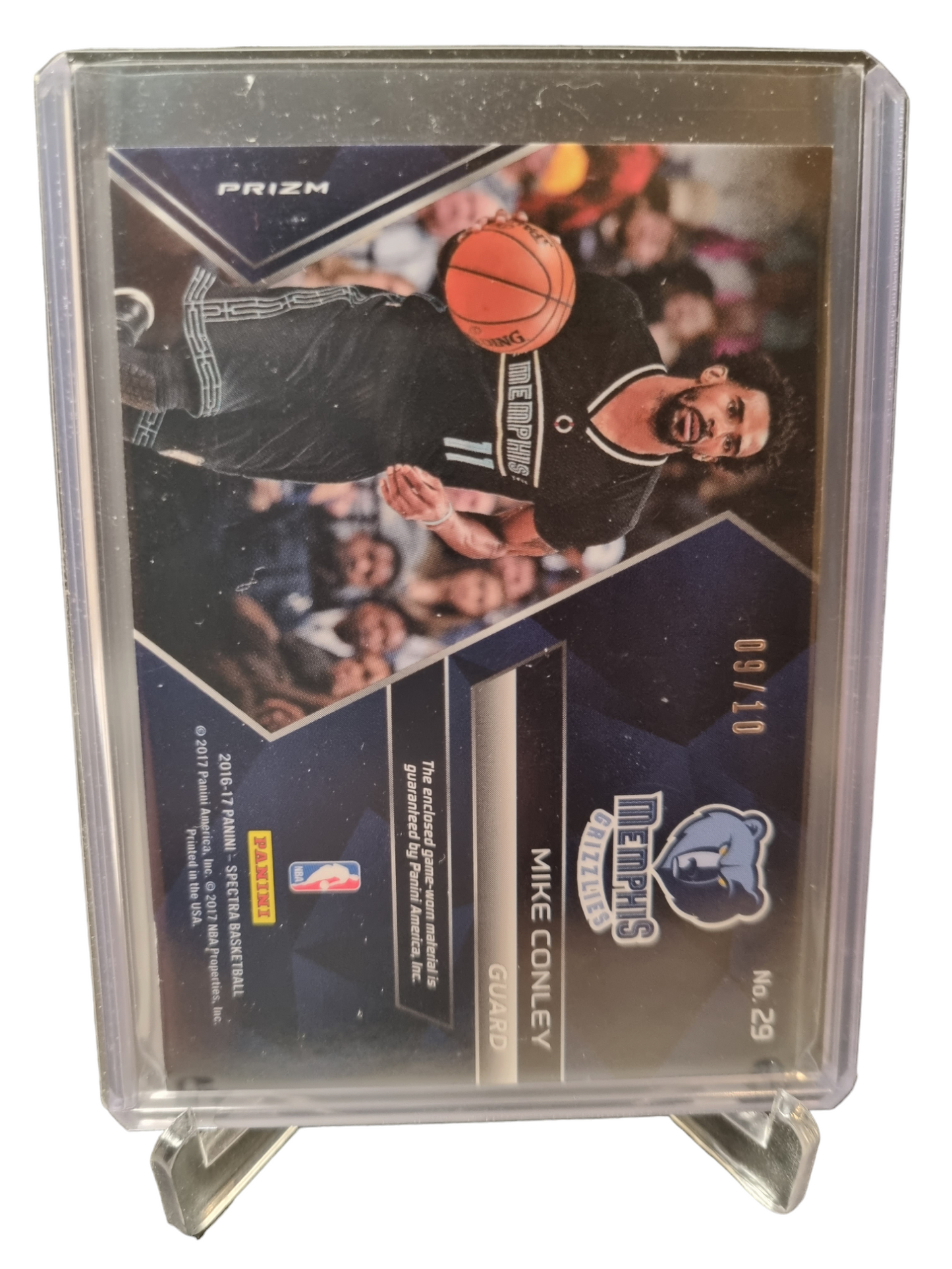 2016-17 Panini Spectra #29 Mike Conley Game Worn Patch Gold 09/10