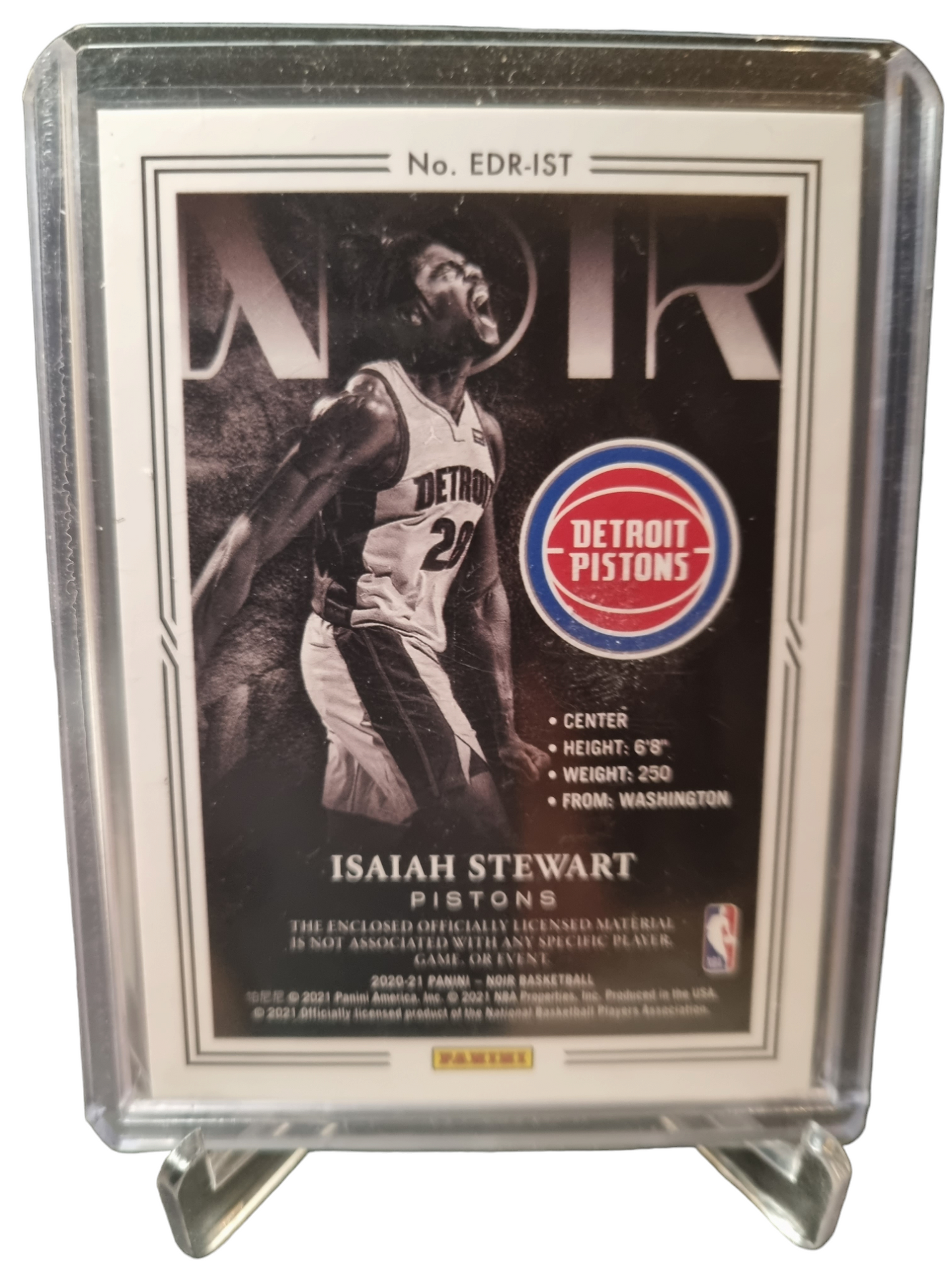 2020-21 Panini Noir #EDR-IST Isiah Stewart Rookie Card Patch 02/99